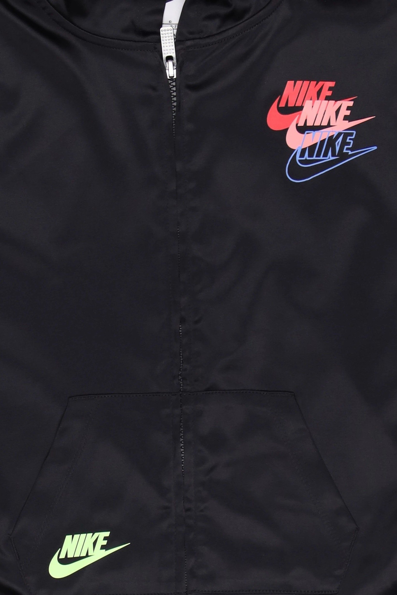 Kids Girl Sportswear Fit Training Full Zip Jacket, Black