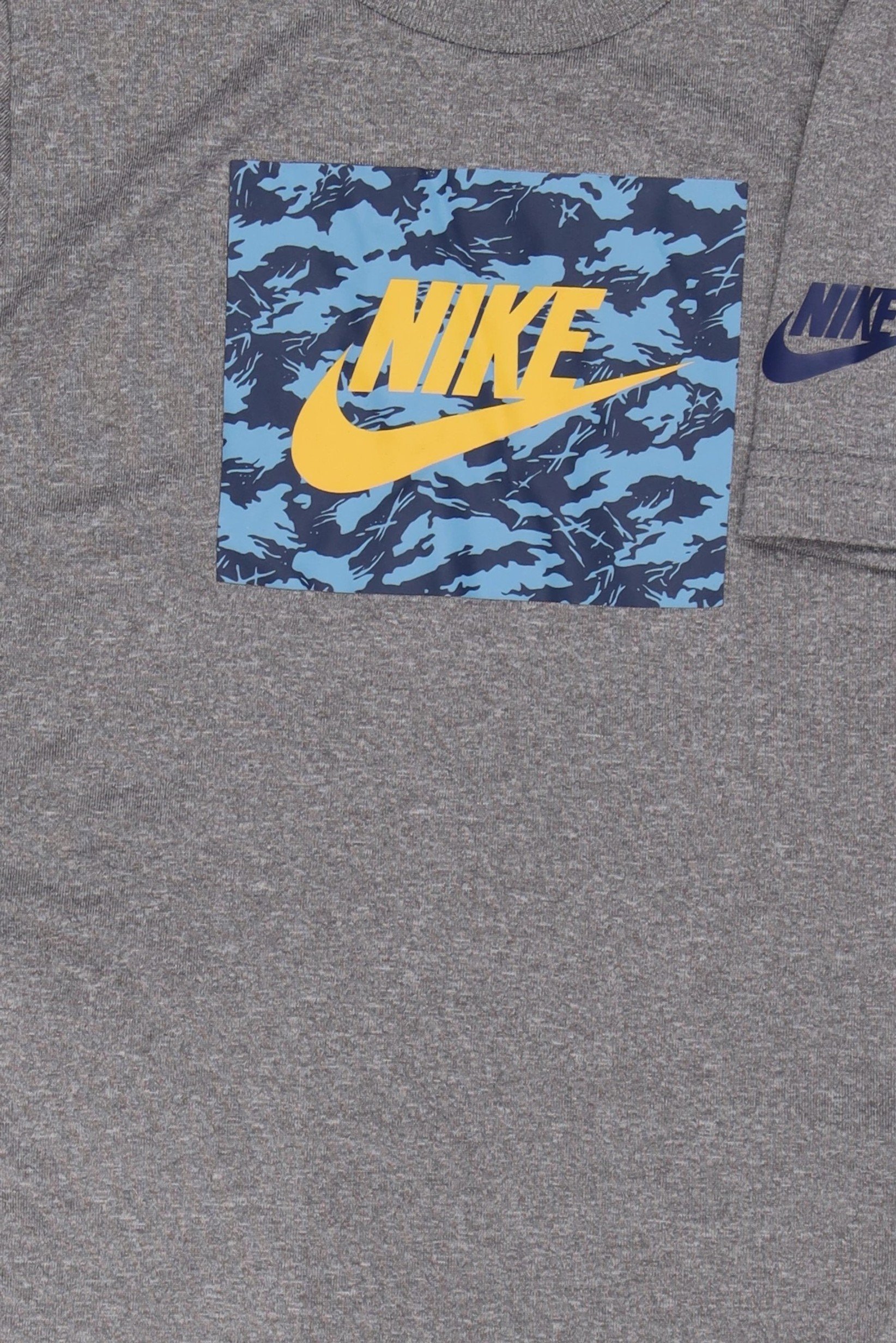 Toddlers Boy Short Sleeve Camouflage Outdoor T-Shirt, Grey