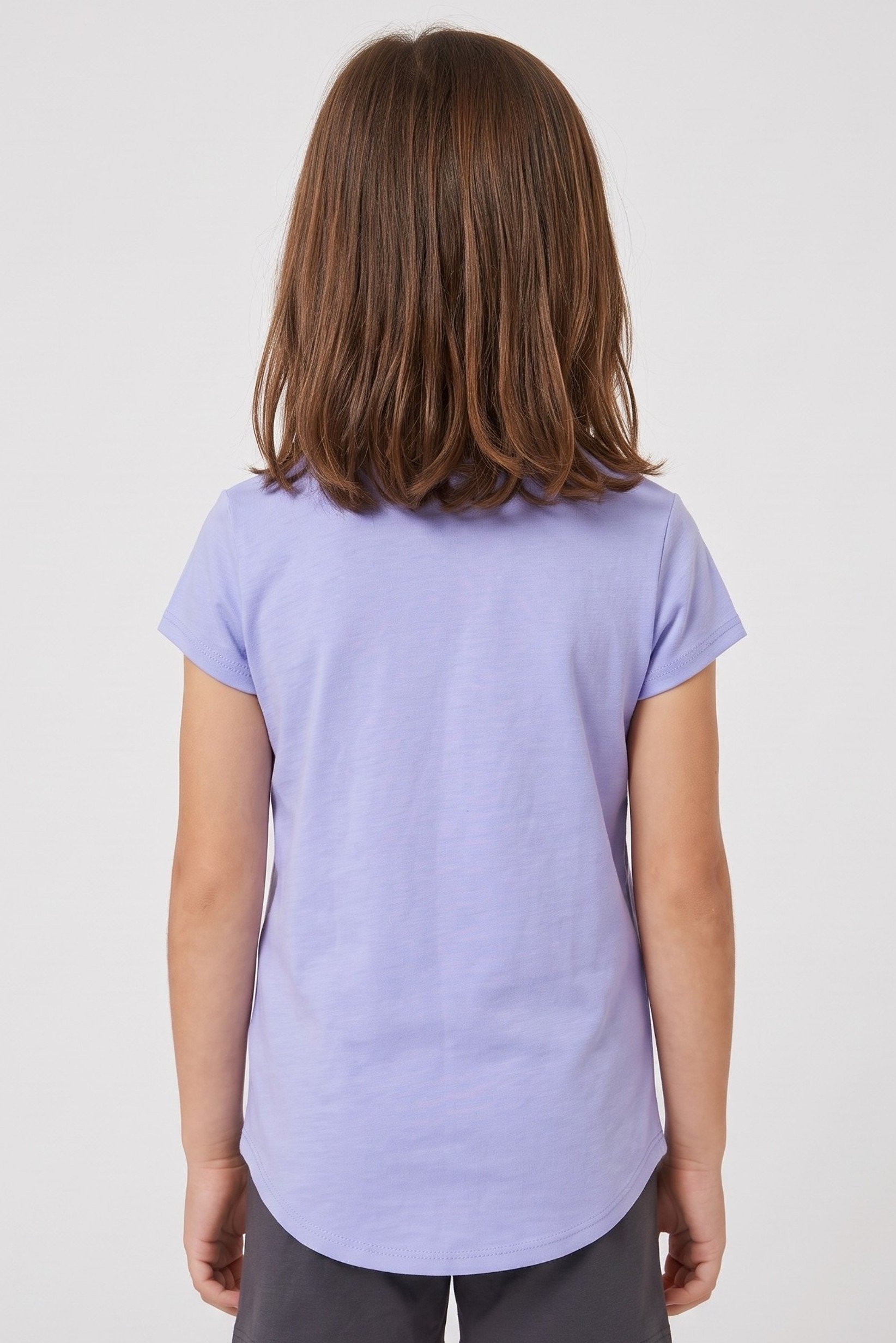 Kids Girl Sportswear Fit Short Sleeve Outdoor Top, Lavender