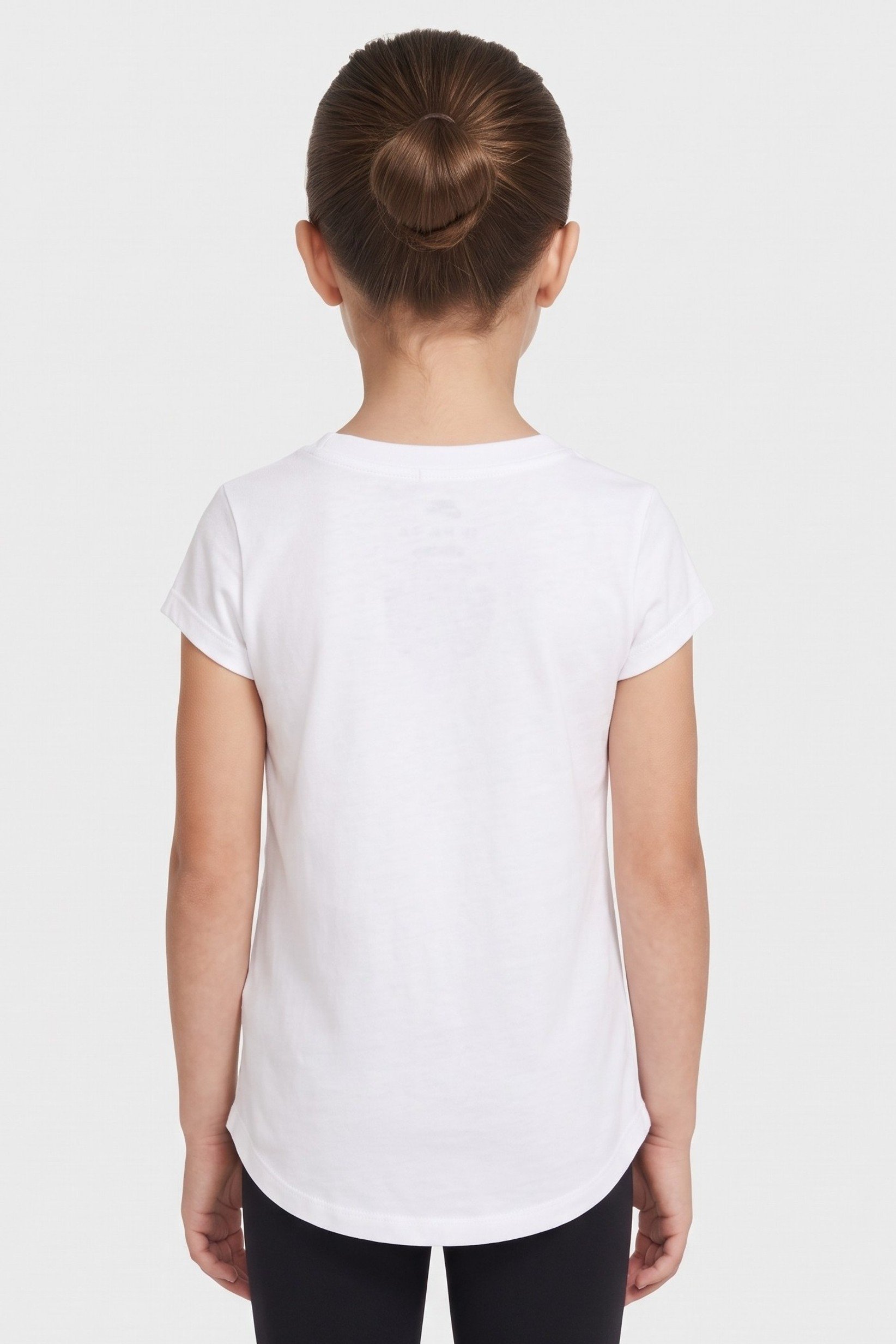 Toddlers Girl Sportswear Fit Short Sleeve Outdoor Top, White