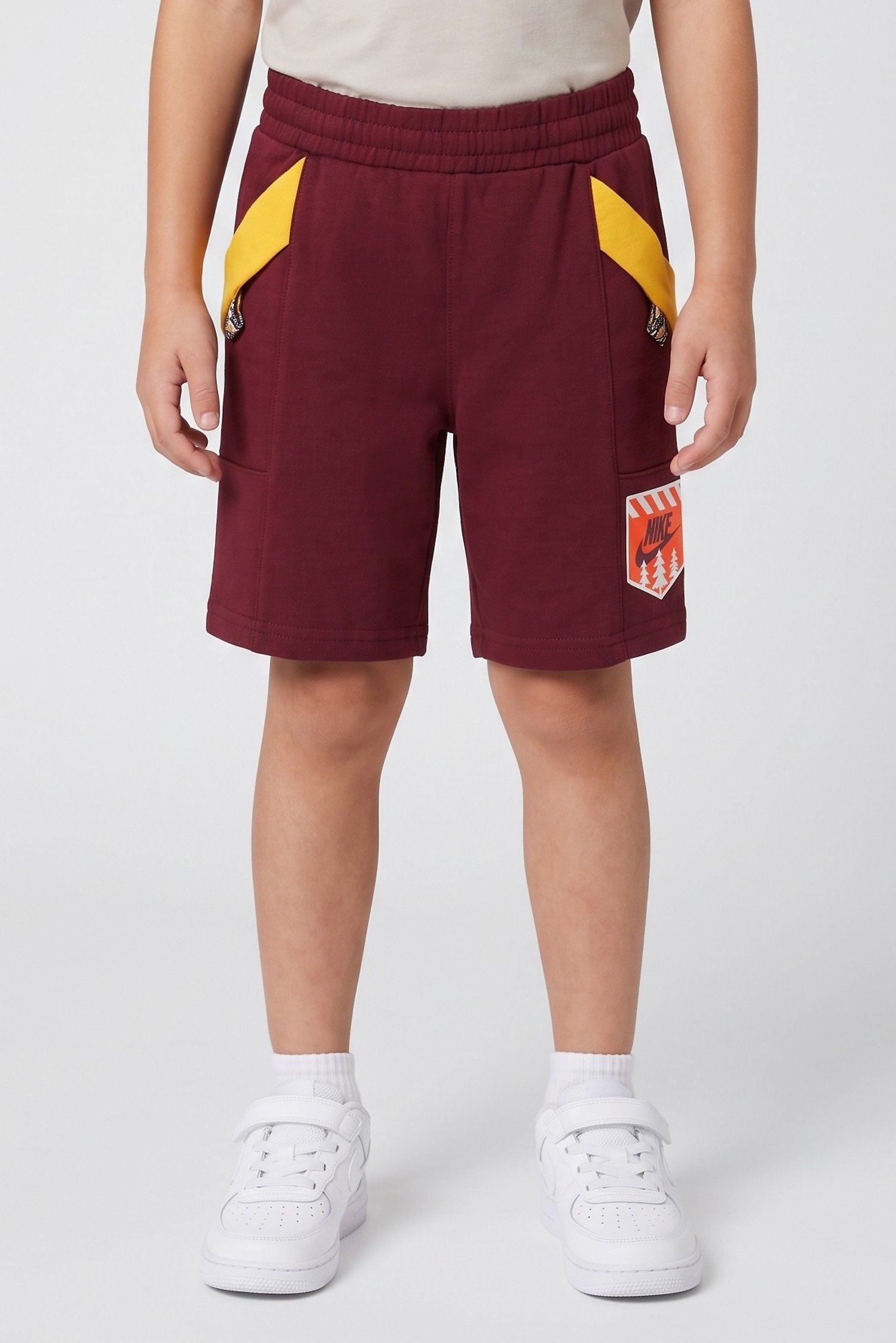 Toddlers Boy Sportswear Fit Outdoor Shorts, Maroon