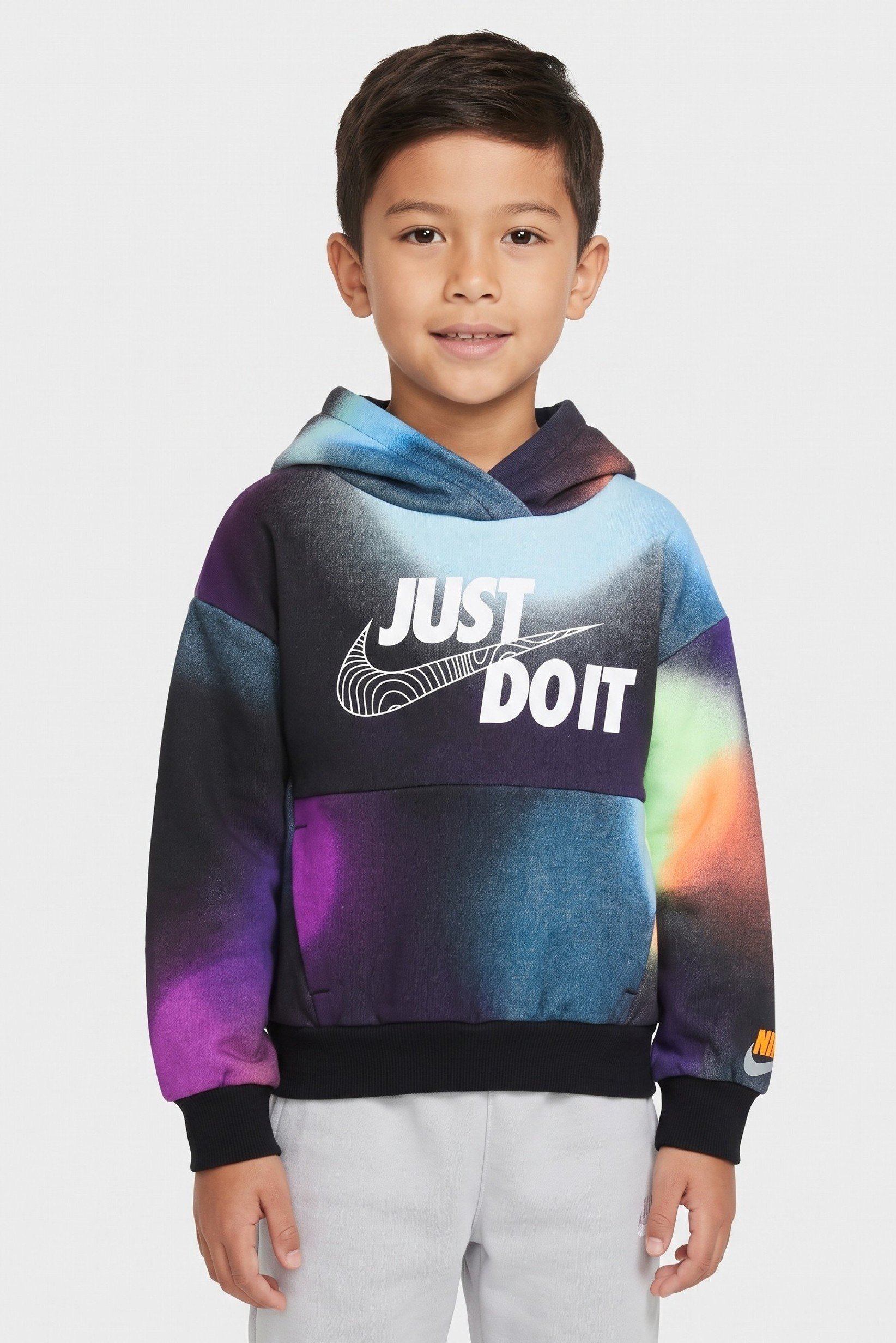 Toddlers Boy Long Sleeve Graphic Print Hoodie, Multicolor