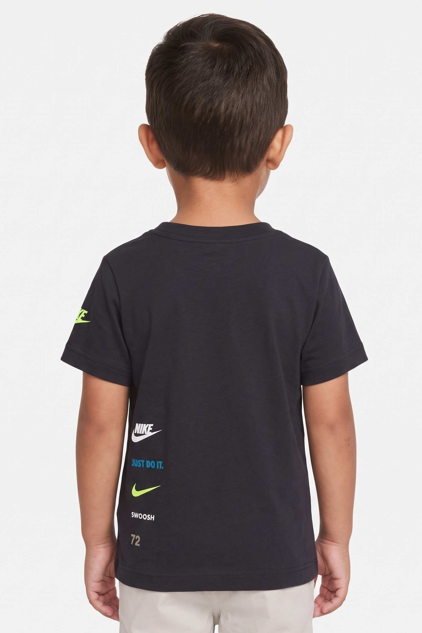 Toddlers Boy Graphic Print Short Sleeve T-Shirt  , Dark Grey