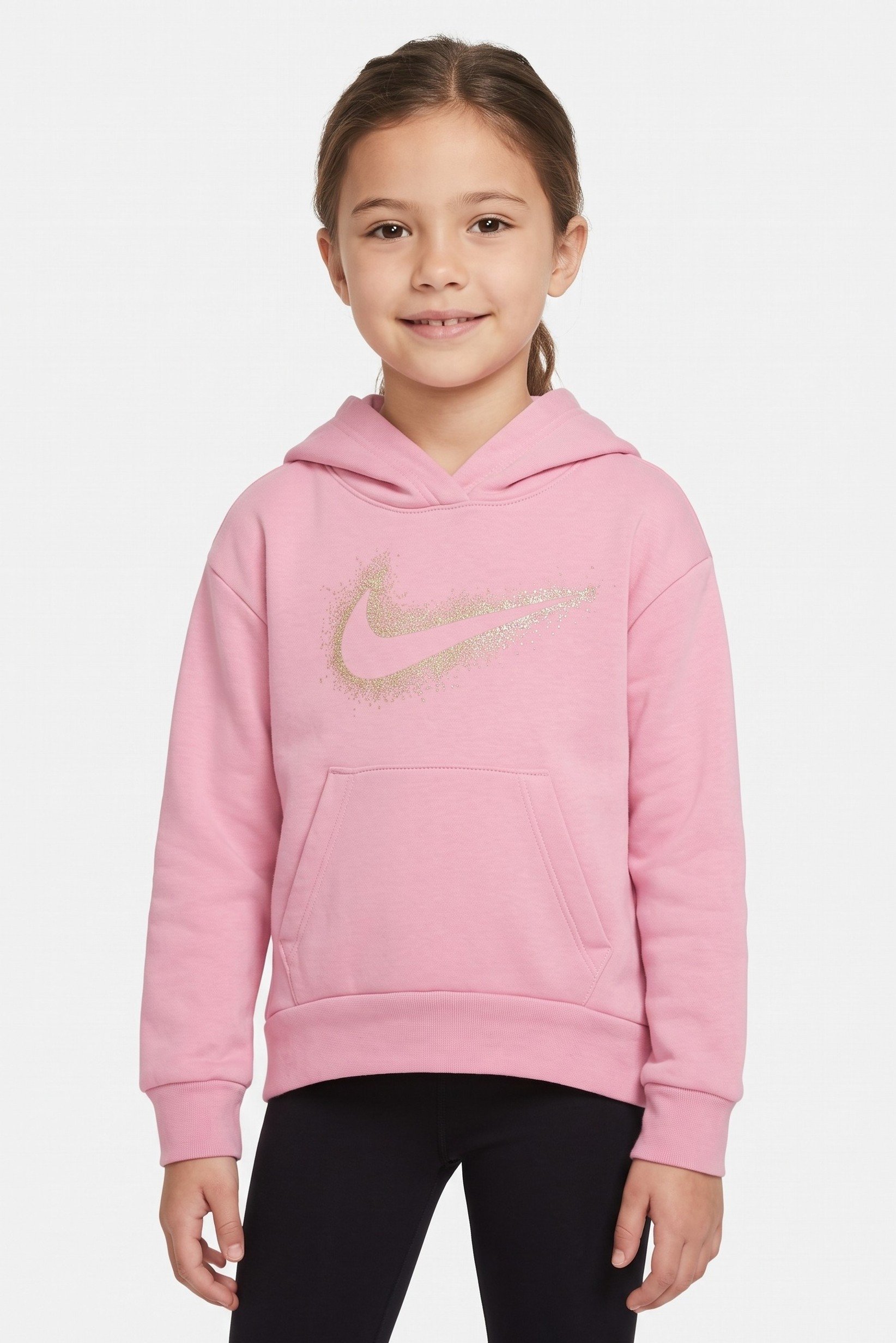 Toddlers Girl Long Sleeve Outdoor Hoodie, Old Rose