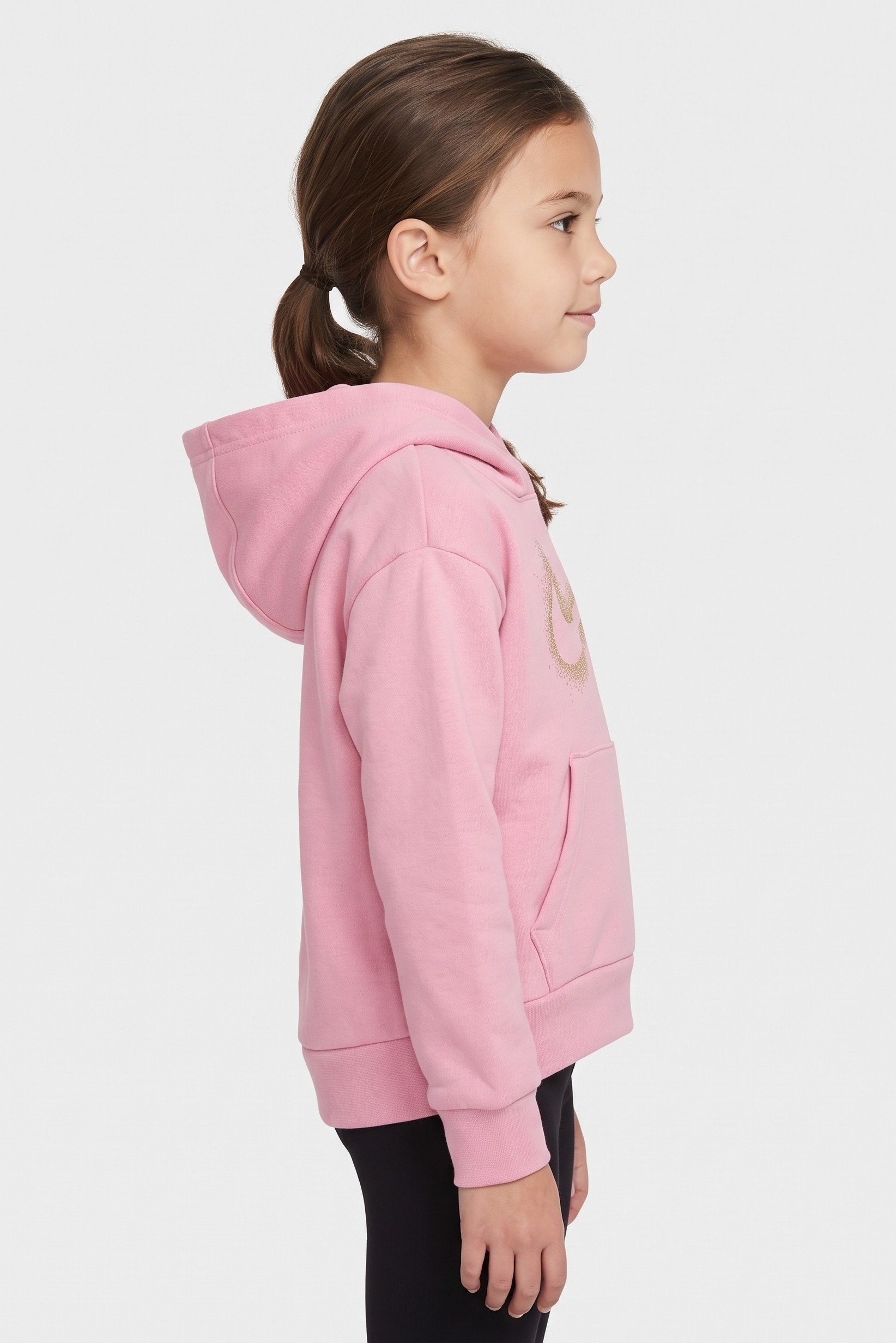 Toddlers Girl Long Sleeve Outdoor Hoodie, Old Rose
