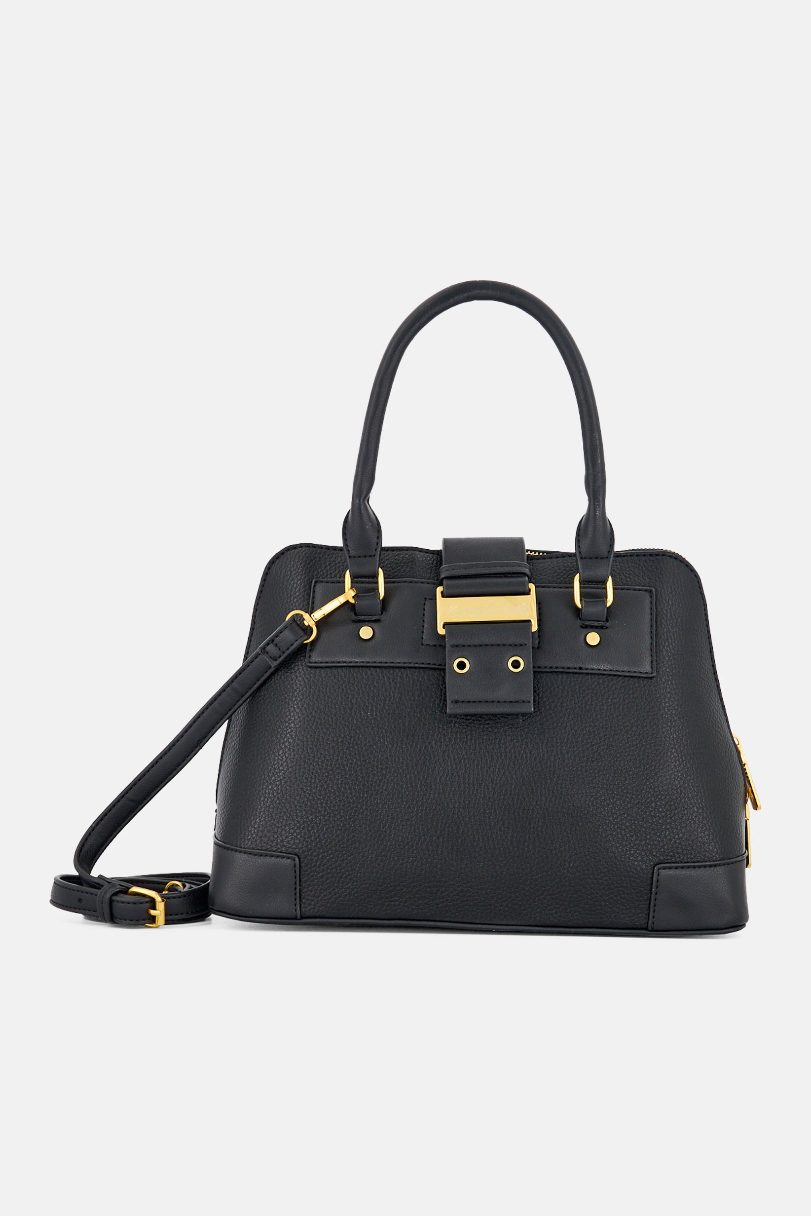 Women Brand Logo Handbag, Black