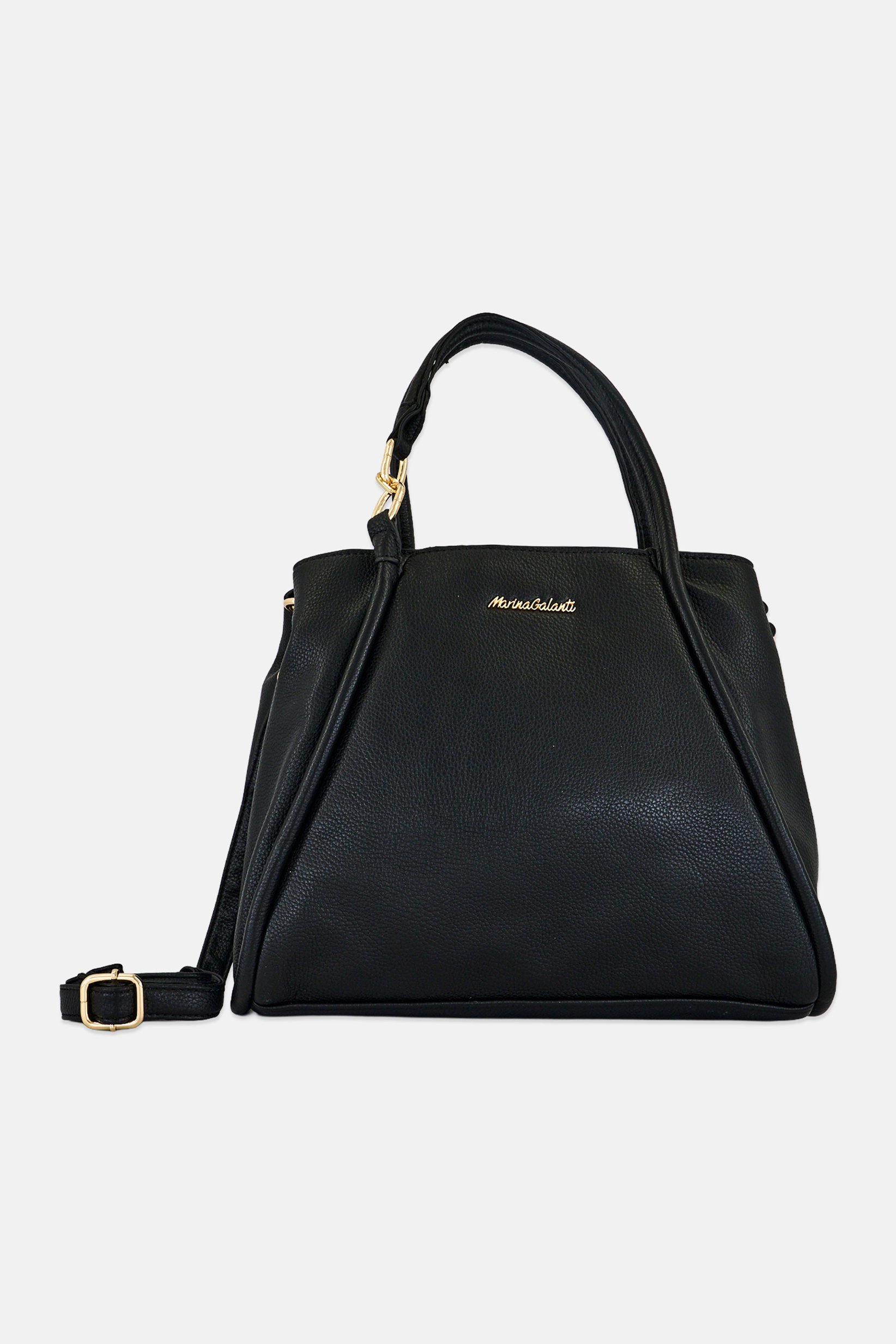 Women Brand Logo Shoulder  Bag, Black