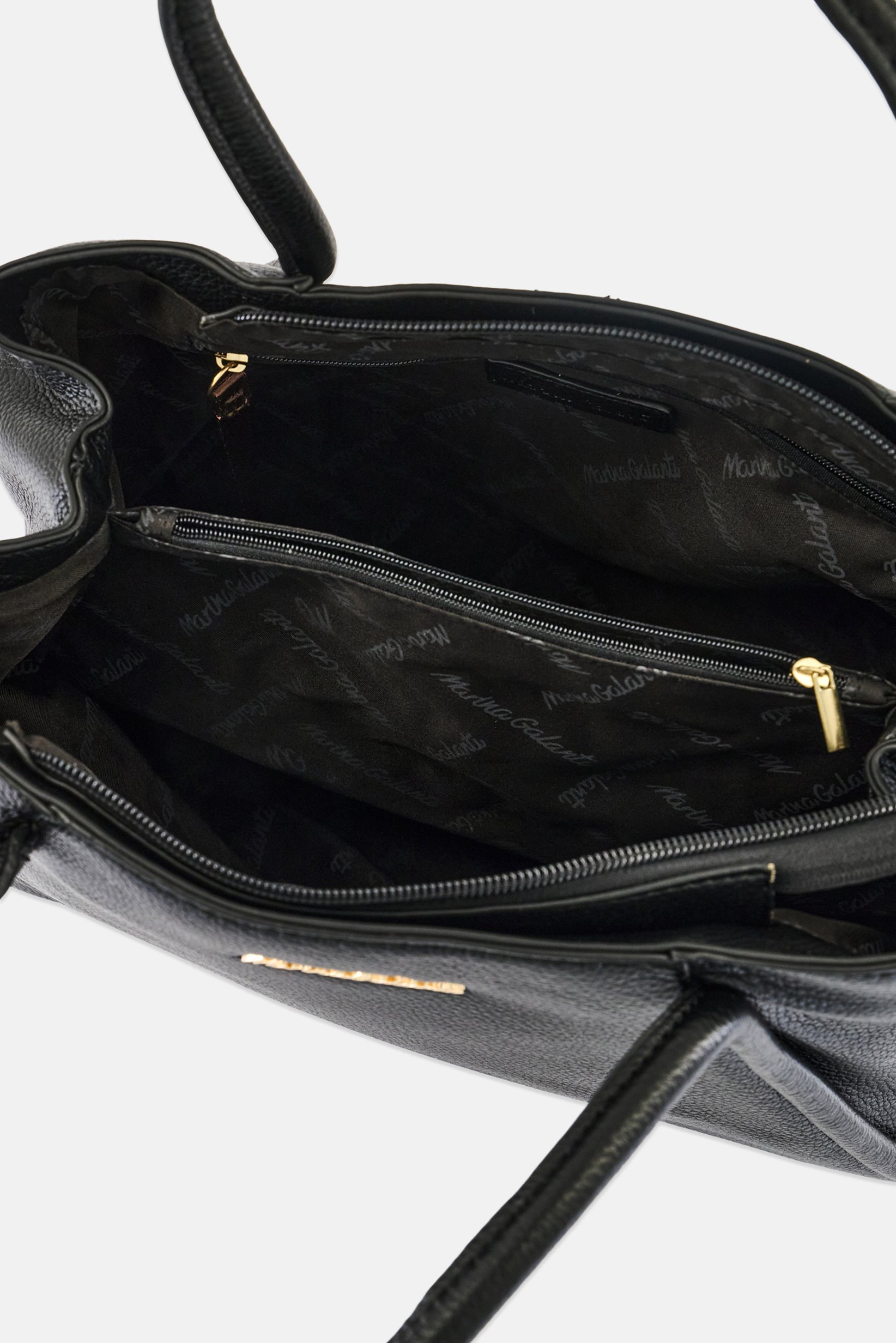 Women Brand Logo Shoulder  Bag, Black