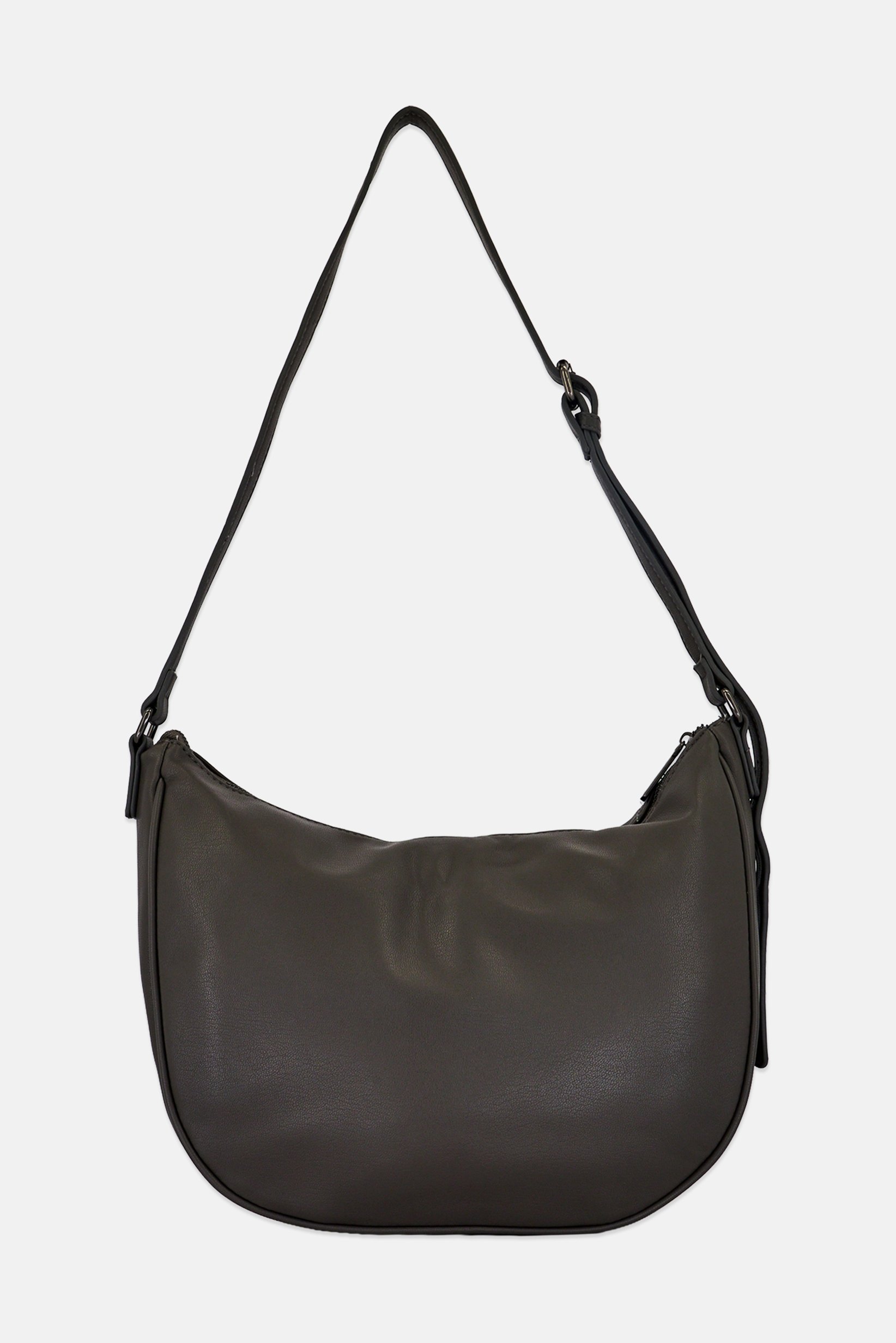 Women Brand Logo Shoulder Bag, Grey
