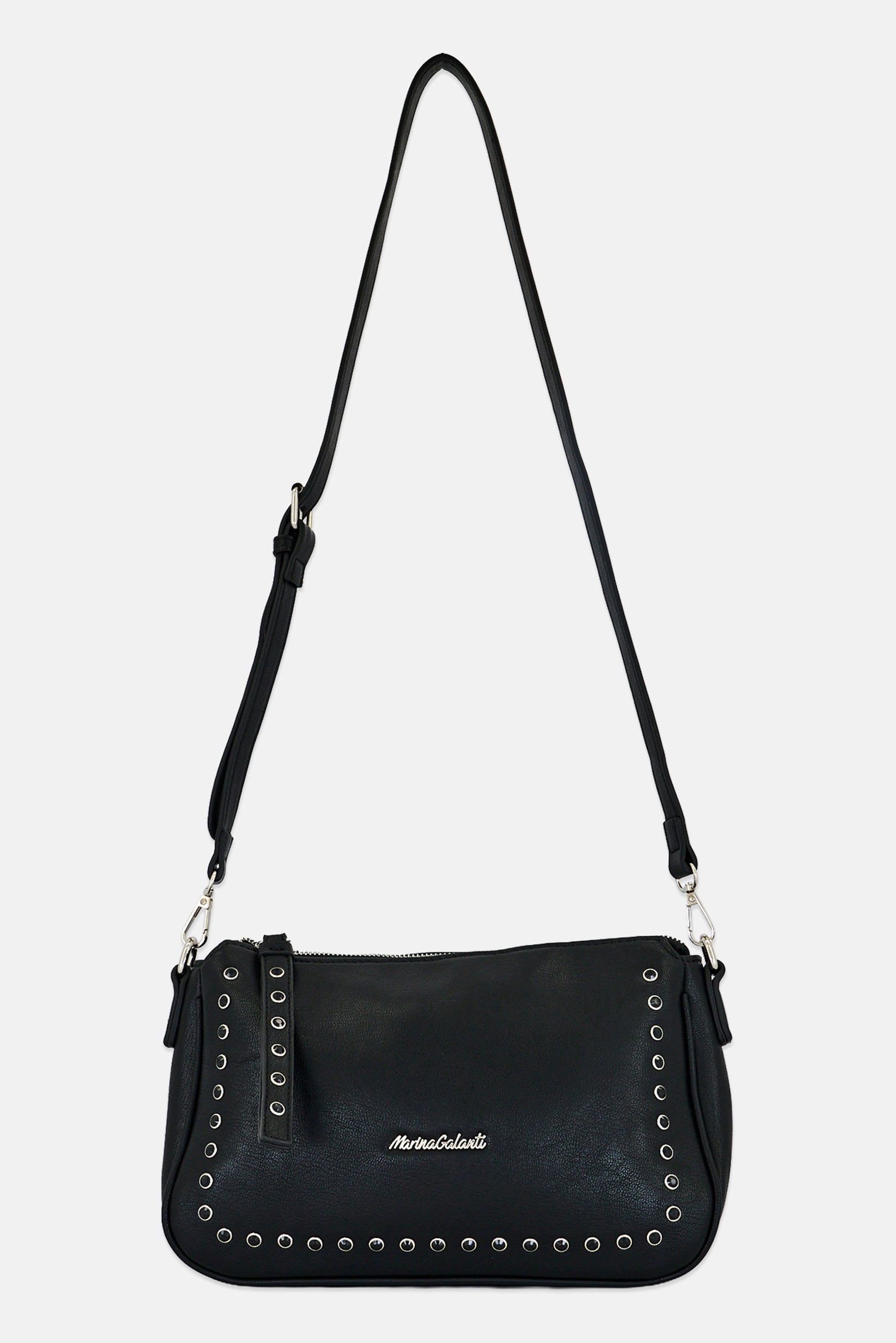 Women Brand Logo Cross Body Bag, Black