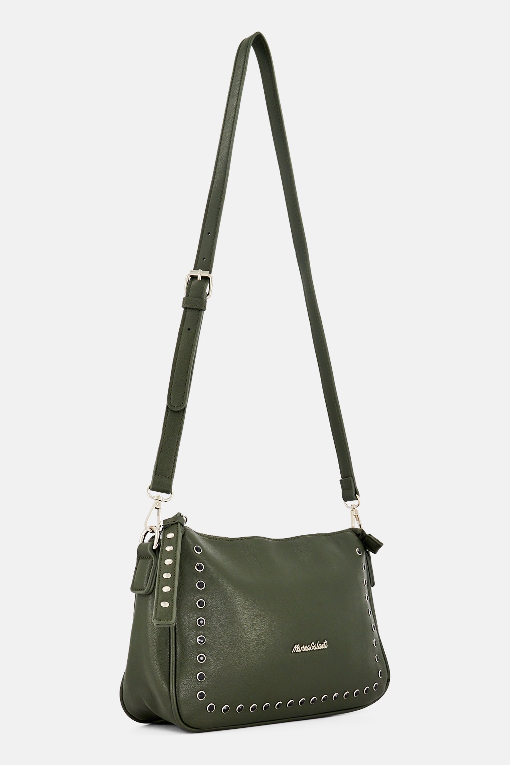 Women Brand Logo Cross Body Bag, Dark Olive