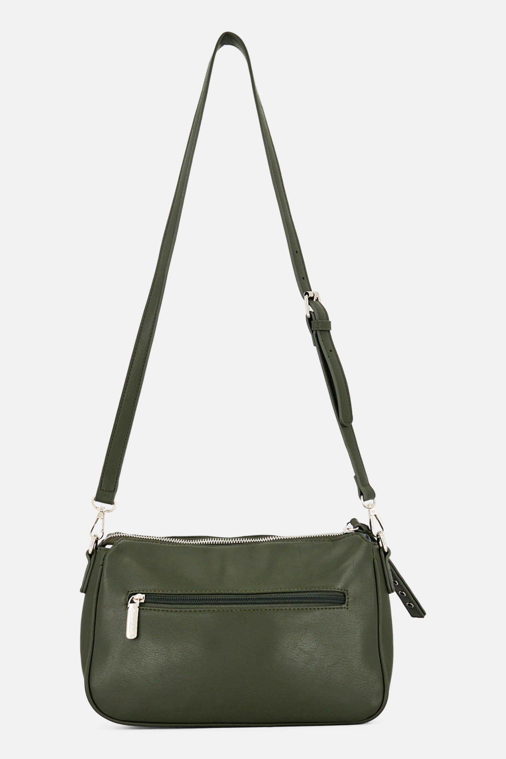 Women Brand Logo Cross Body Bag, Dark Olive