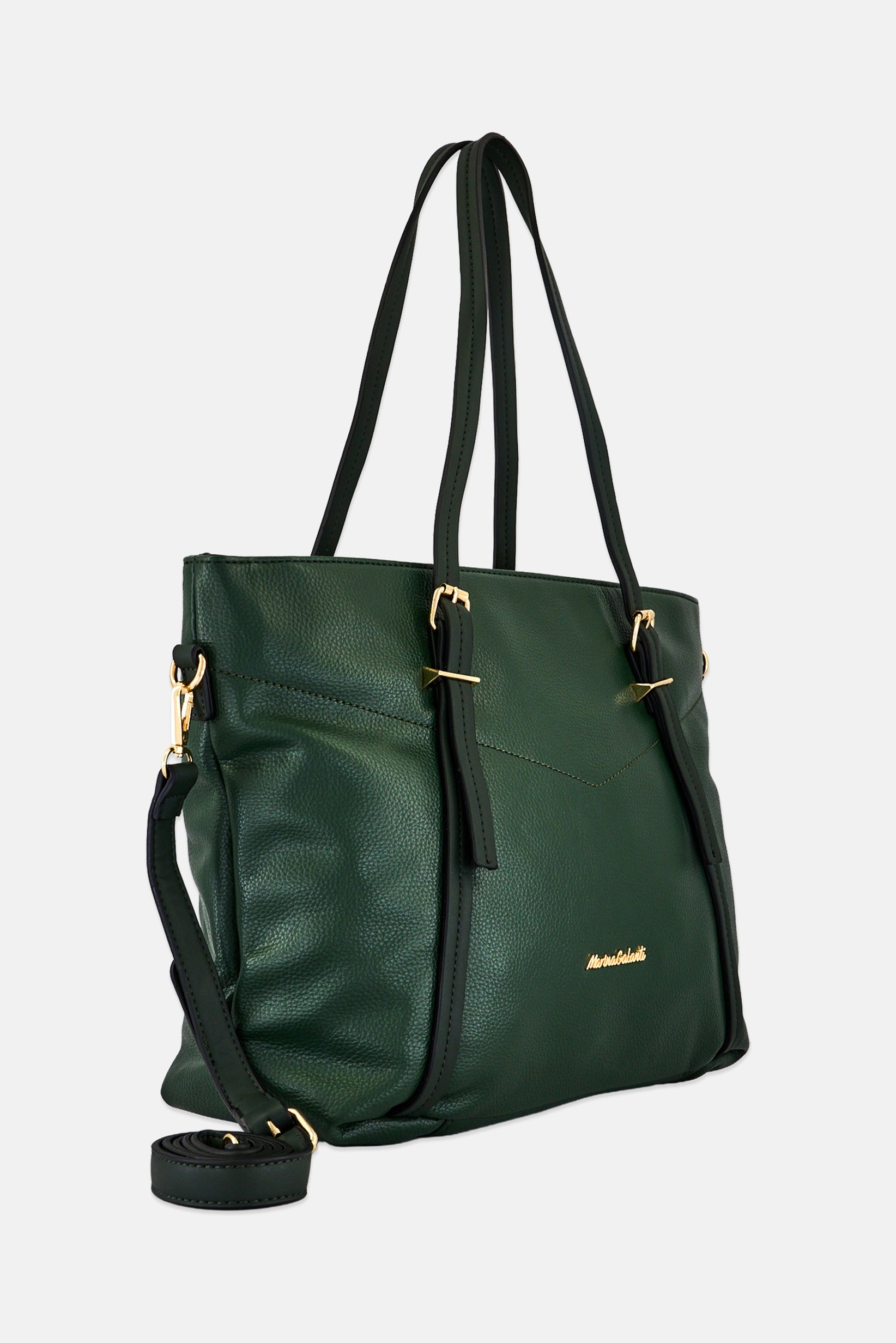 Women Brand Logo Tote Bag, Green