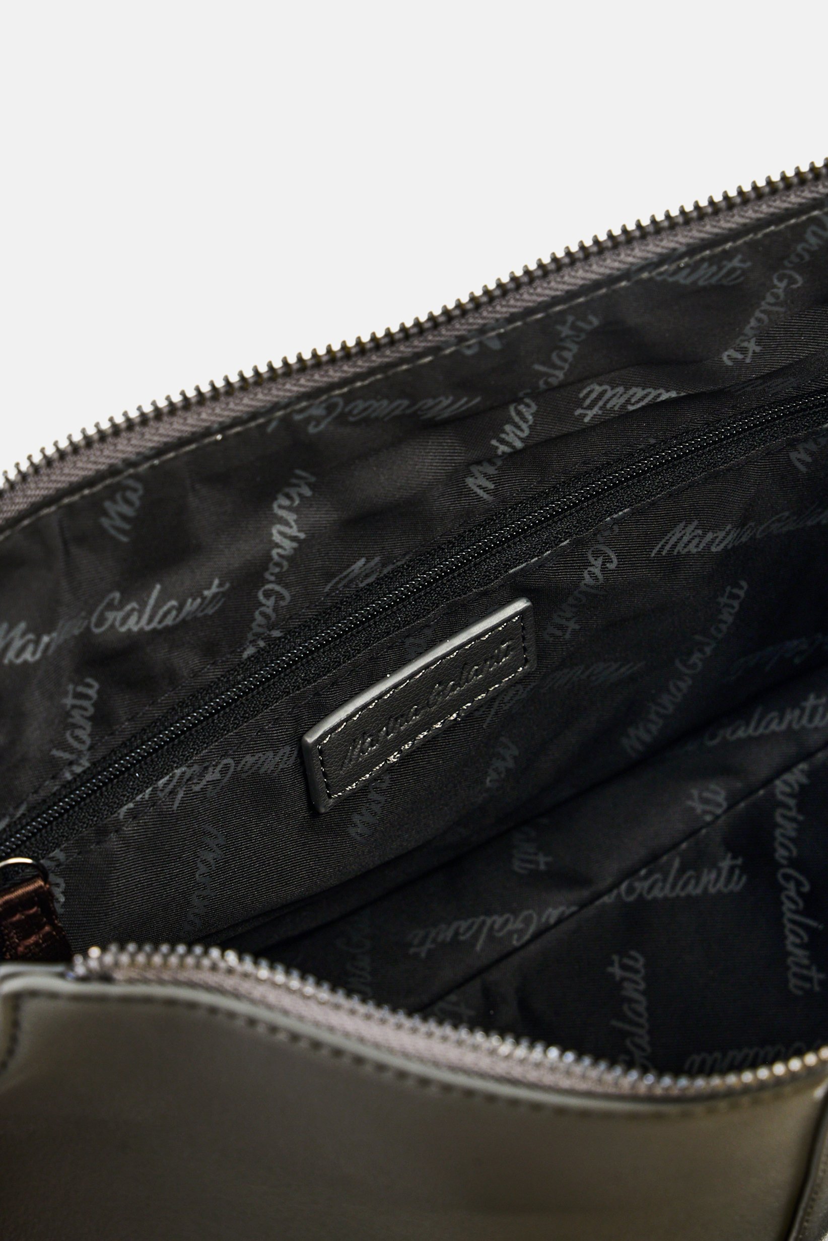Women Brand Logo Shoulder Bag, Grey