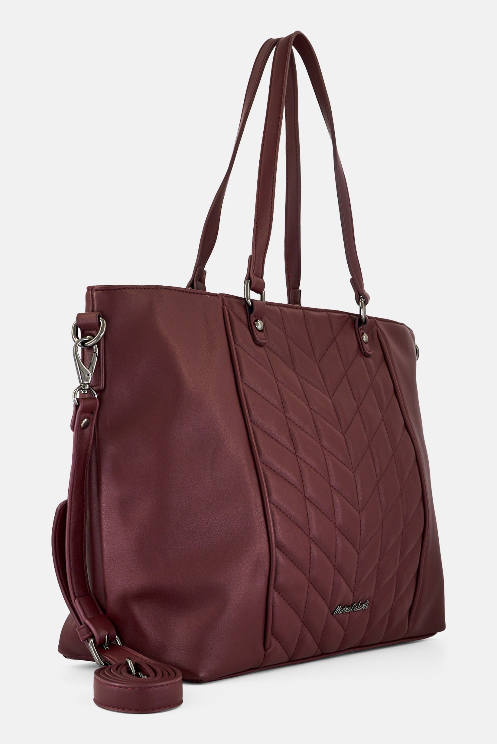 Women Brand Logo Tote Bag, Maroon
