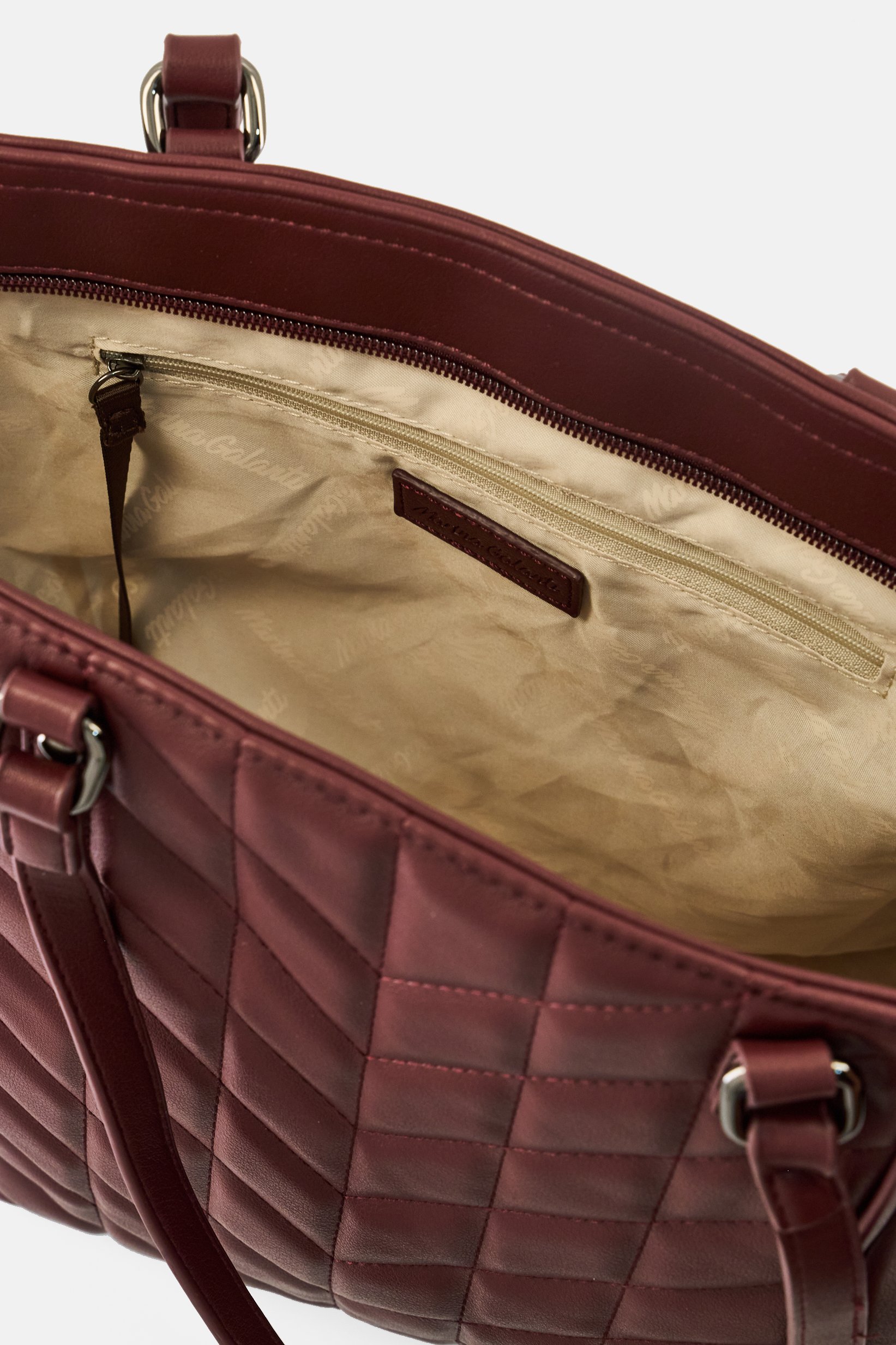 Women Brand Logo Tote Bag, Maroon