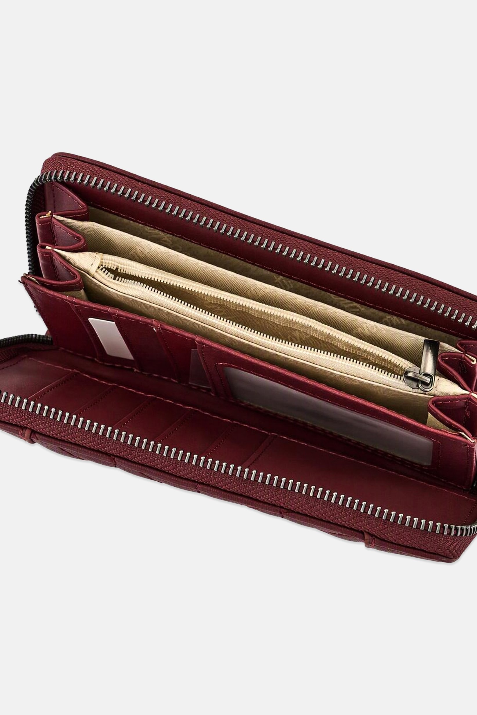 Women Brand Logo Wallets, Burgundy