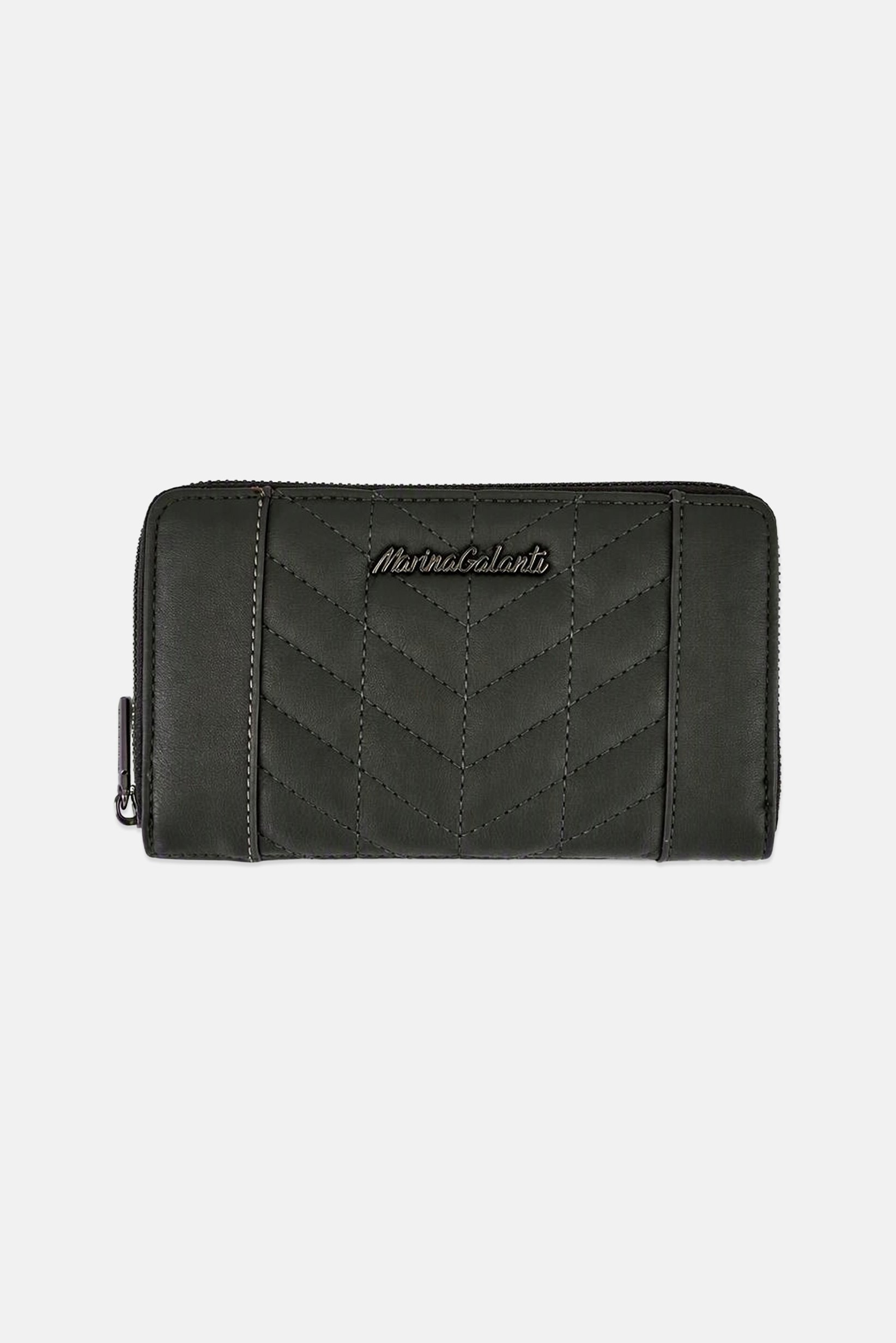 Women Brand Logo Wallets, Dark Grey