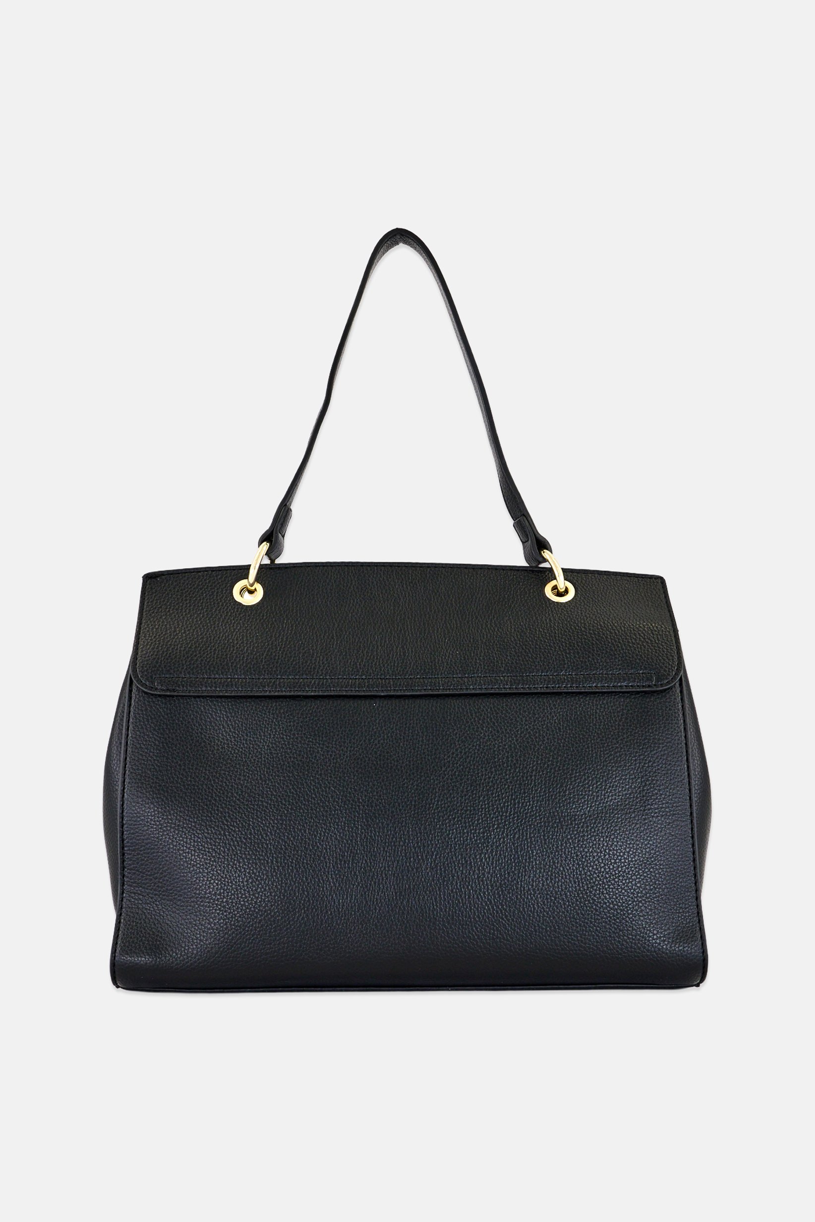 Women Brand Logo Handbag, Black