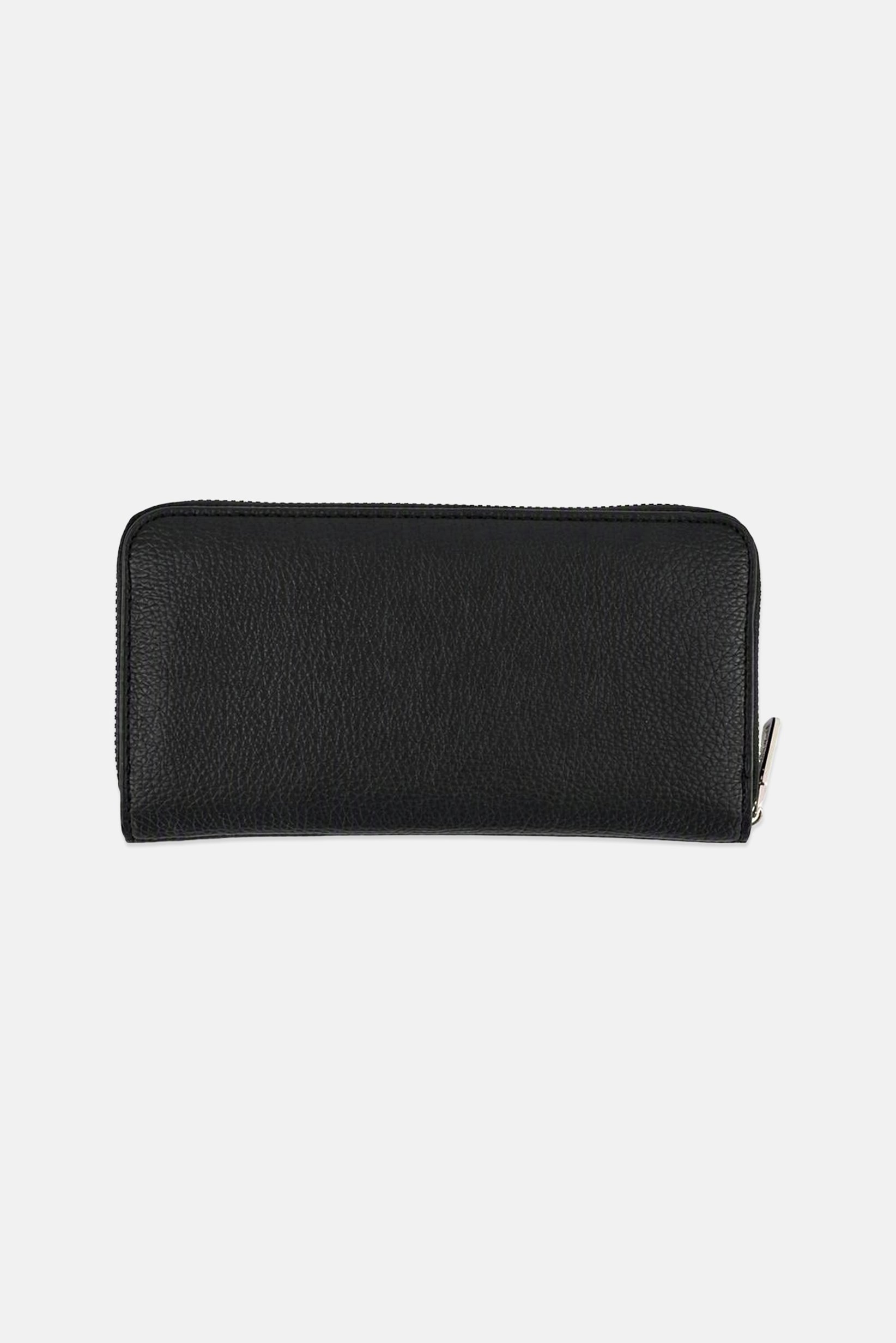 Women Brand Logo Wallet, Black