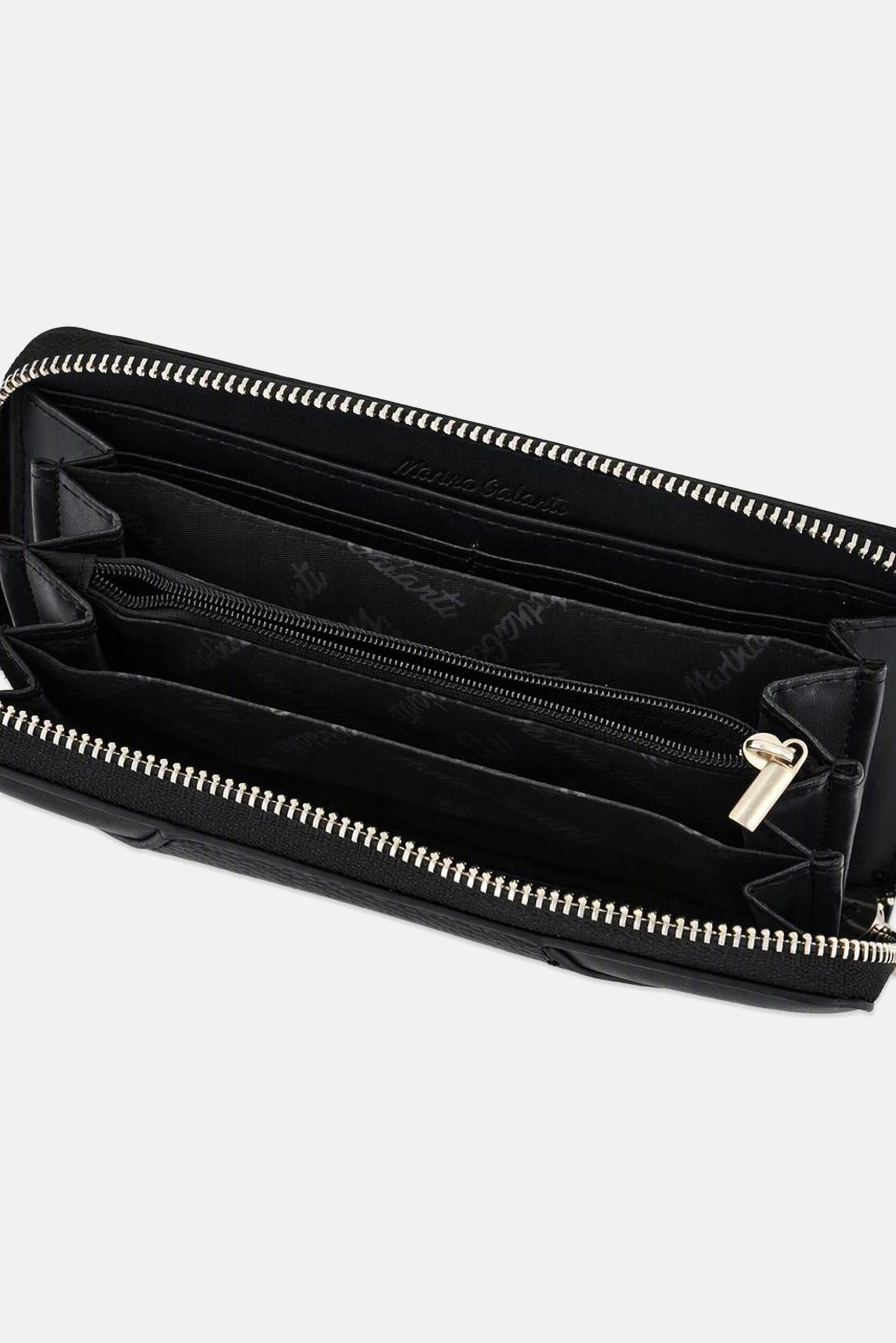 Women Brand Logo Wallet, Black