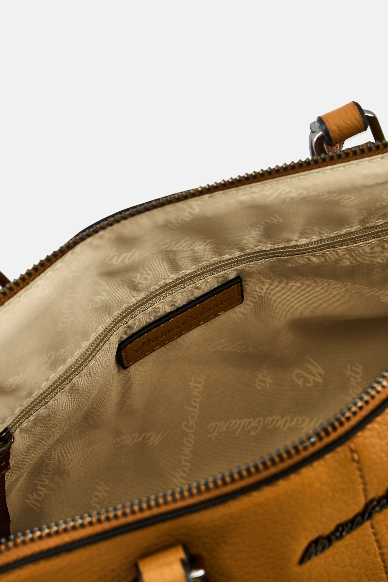 Women Brand Logo Handbag, Tan