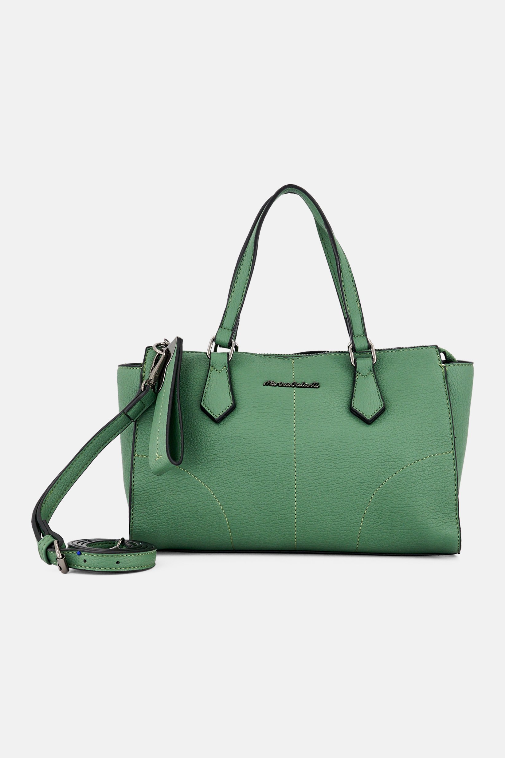 Women Brand Logo Handbag, Sage Green