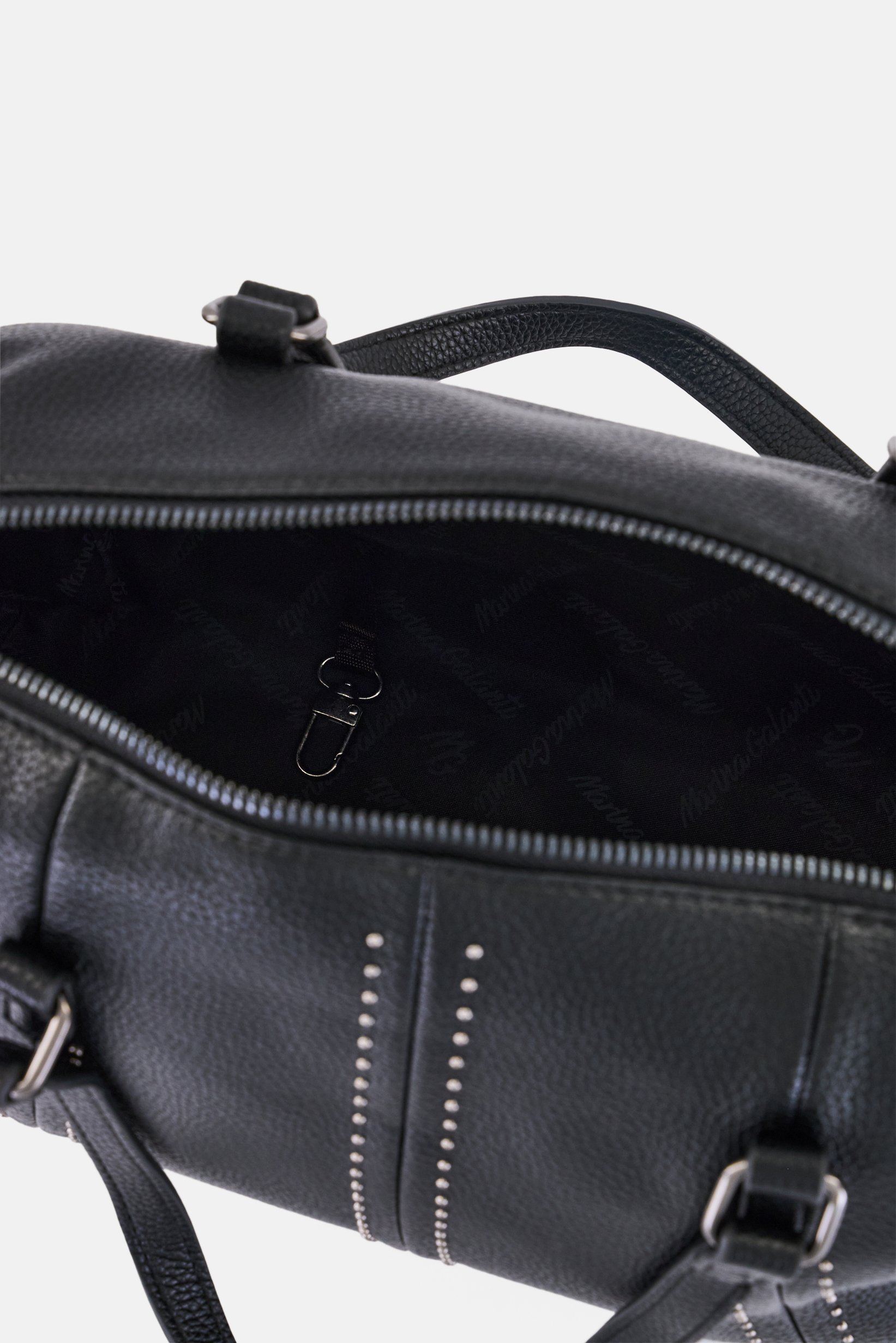 Women Brand Logo Handbag, Black