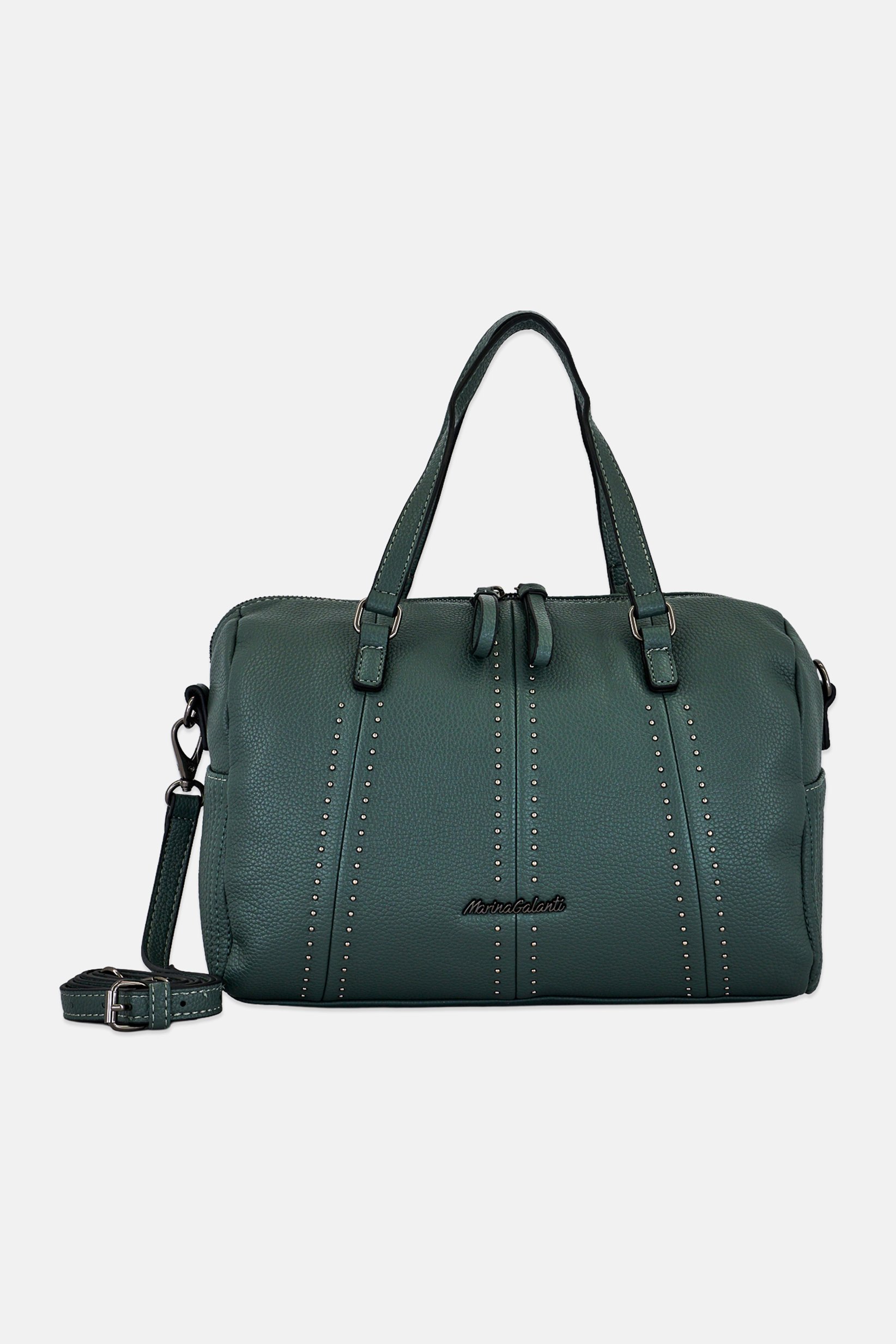 Women Brand Logo Hand Bag, Sage Green