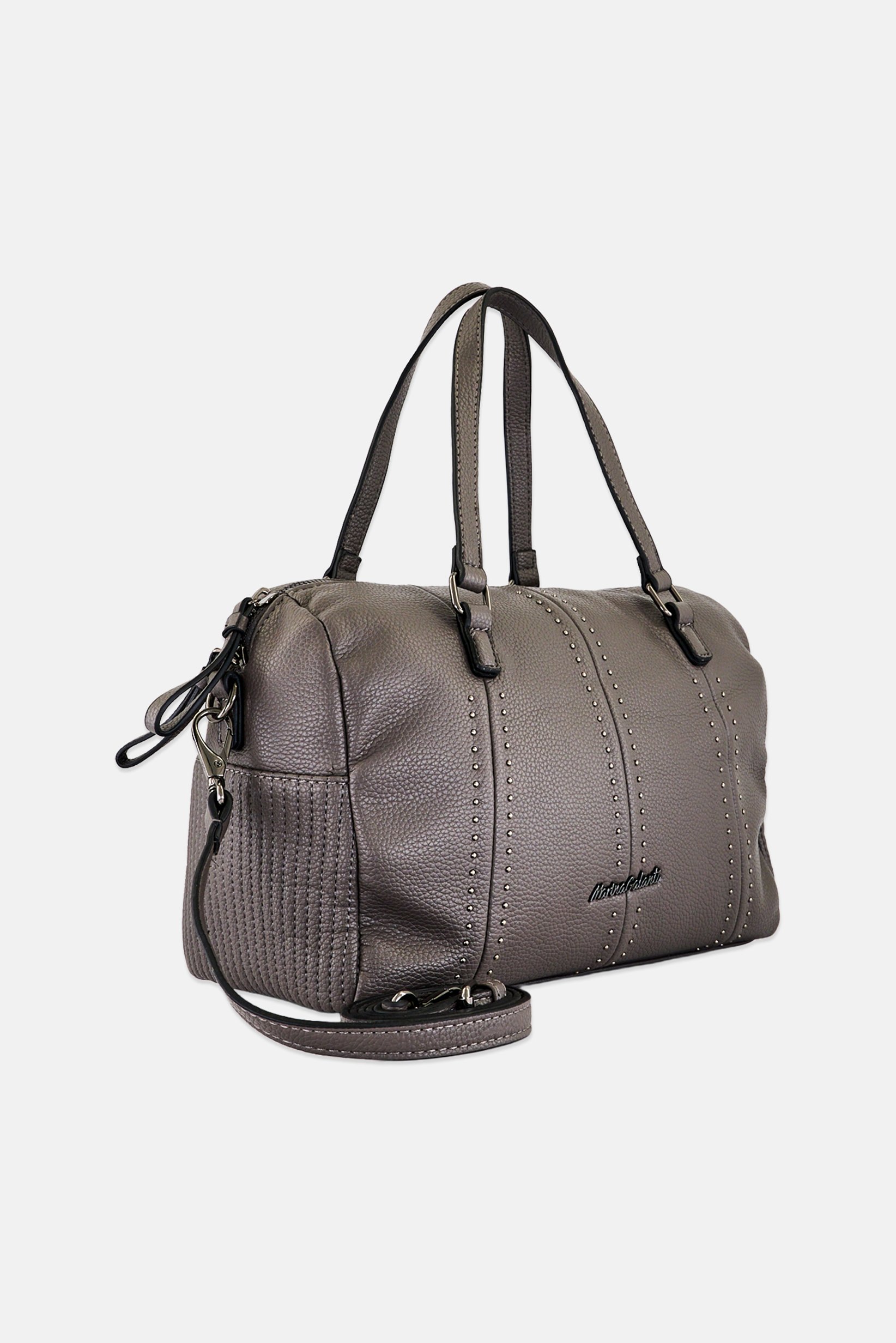 Women Brand Logo Cross Body Bag, Grey