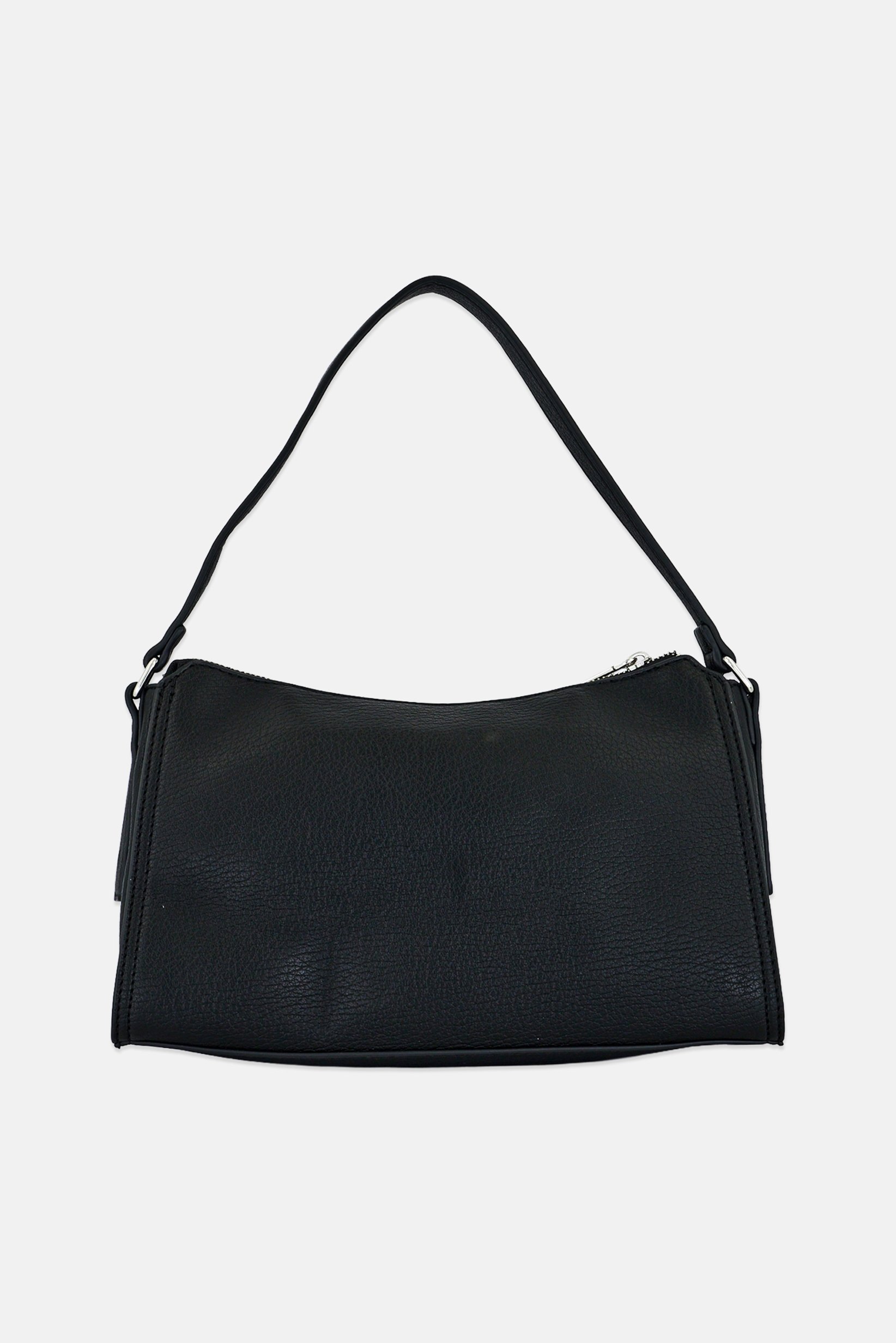 Women Brand Logo Shoulder Bag, Black