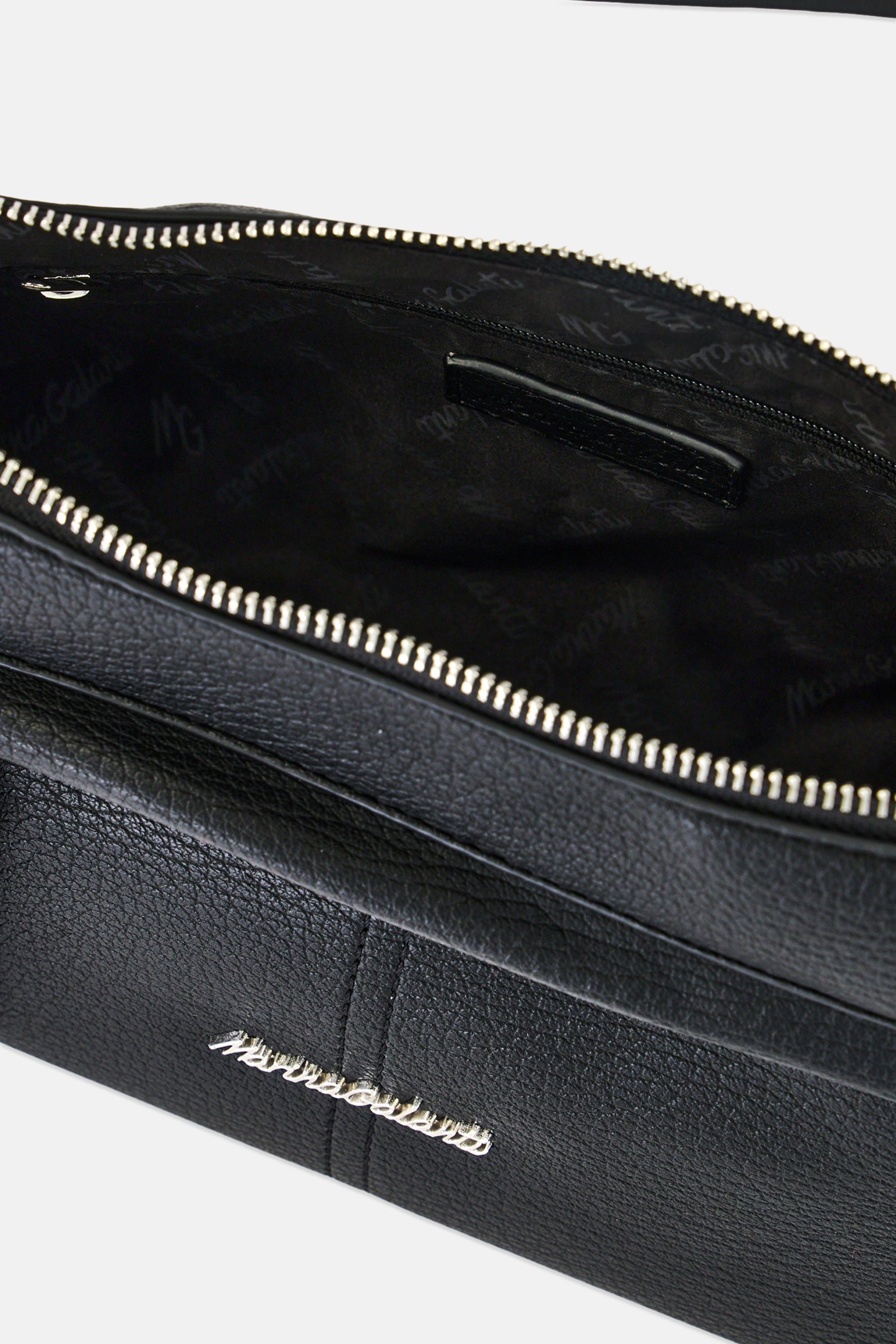 Women Brand Logo Shoulder Bag, Black