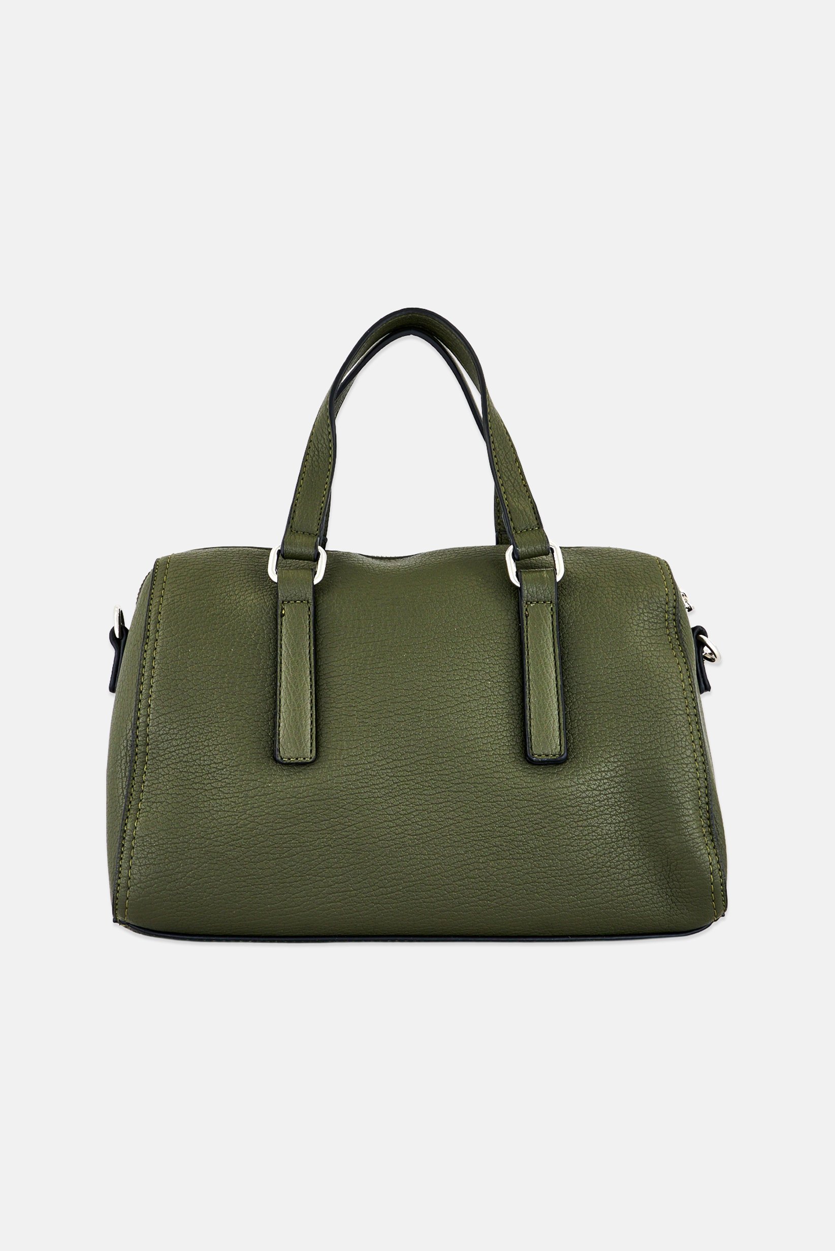 Women Brand Logo Handbag, Deep Olive
