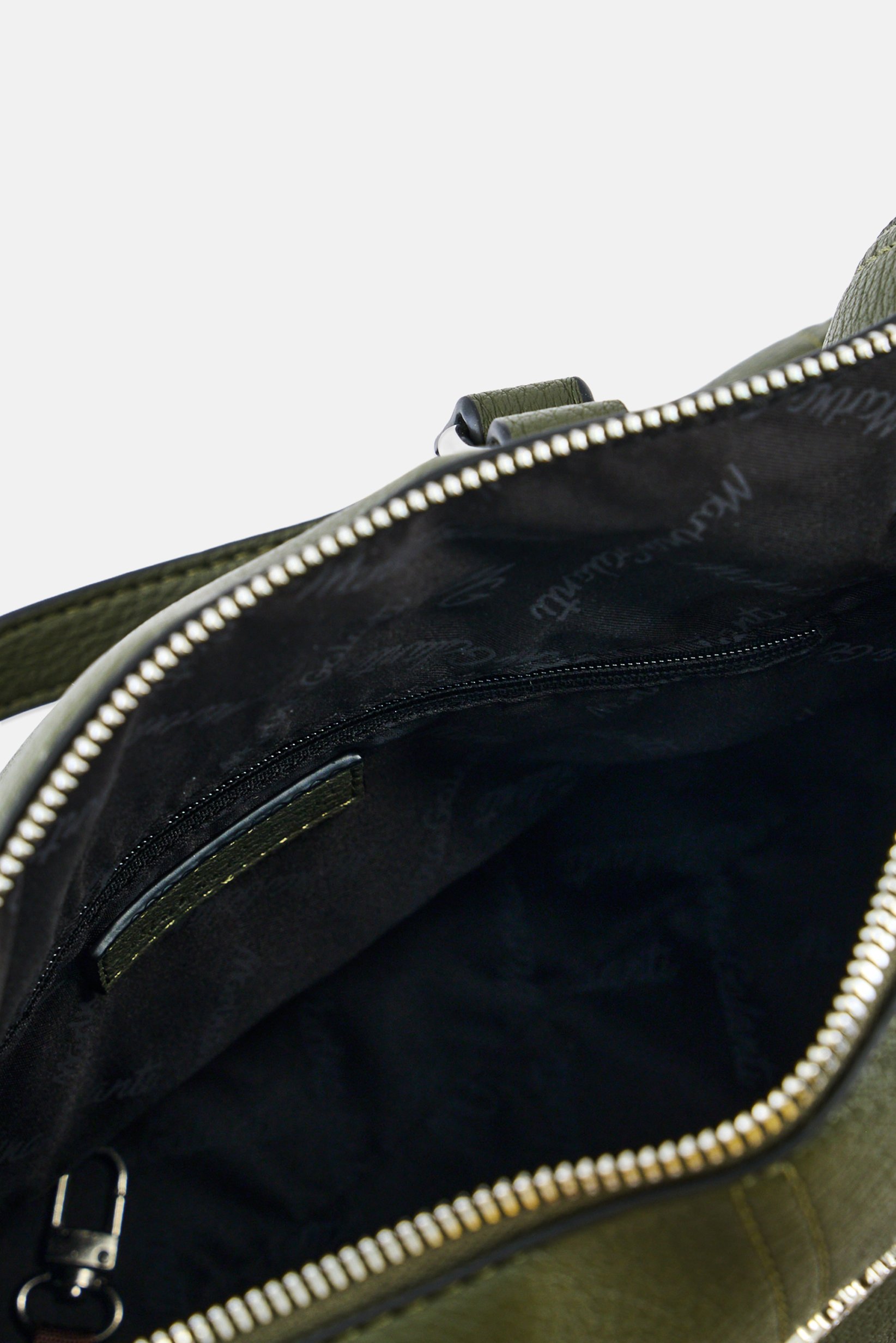 Women Brand Logo Handbag, Deep Olive