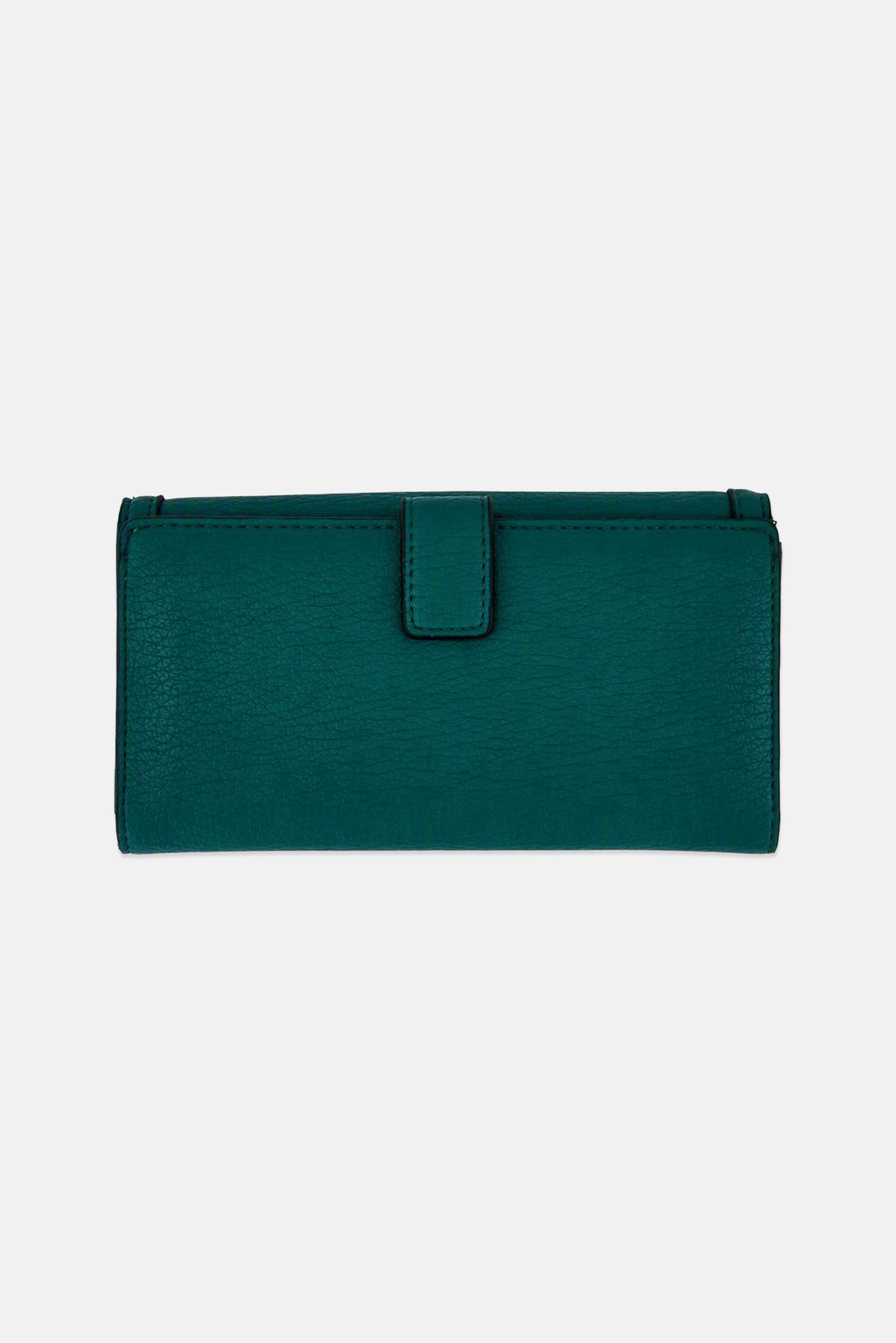 Women Brand Logo Wallets, Teal Blue