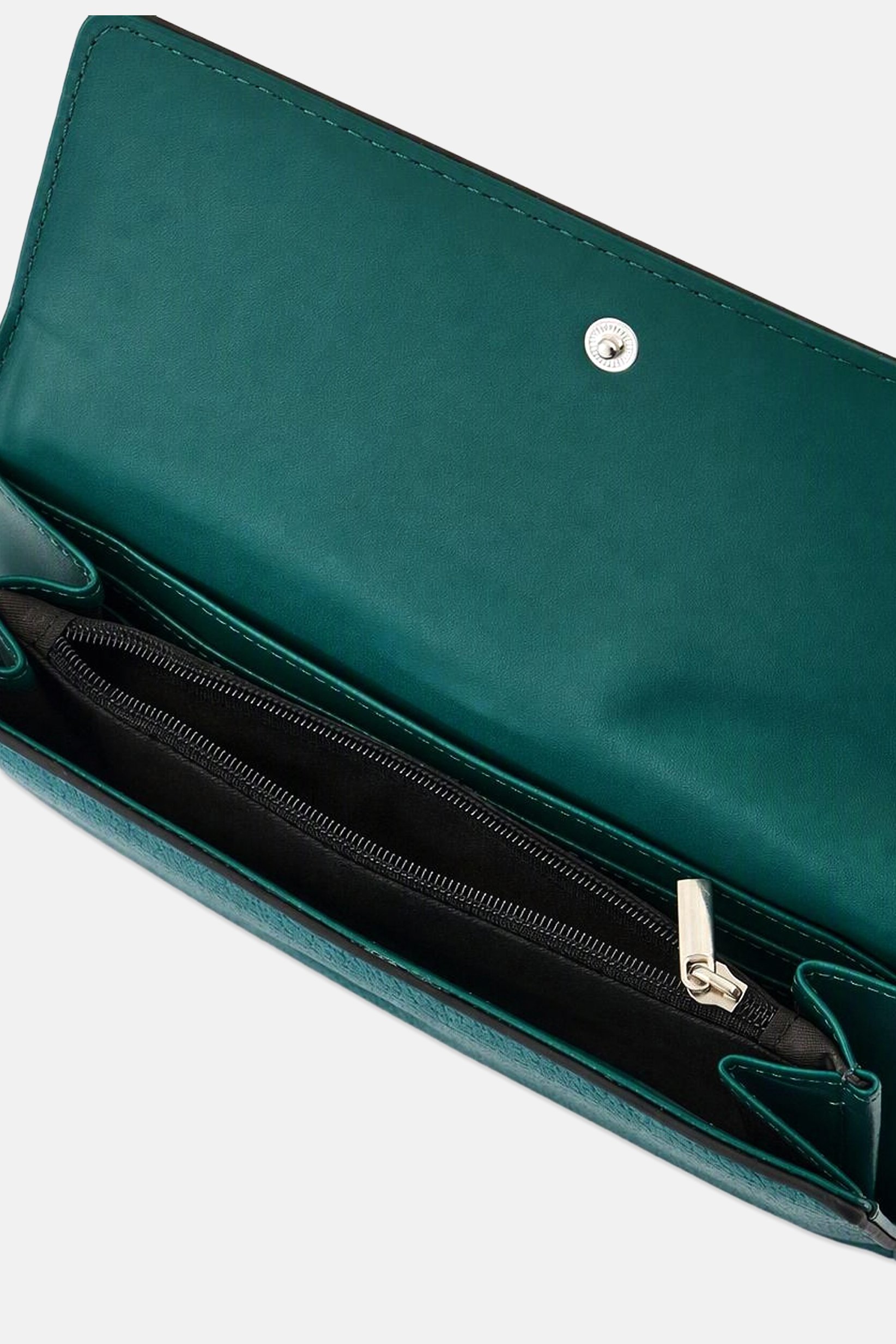 Women Brand Logo Wallets, Teal Blue