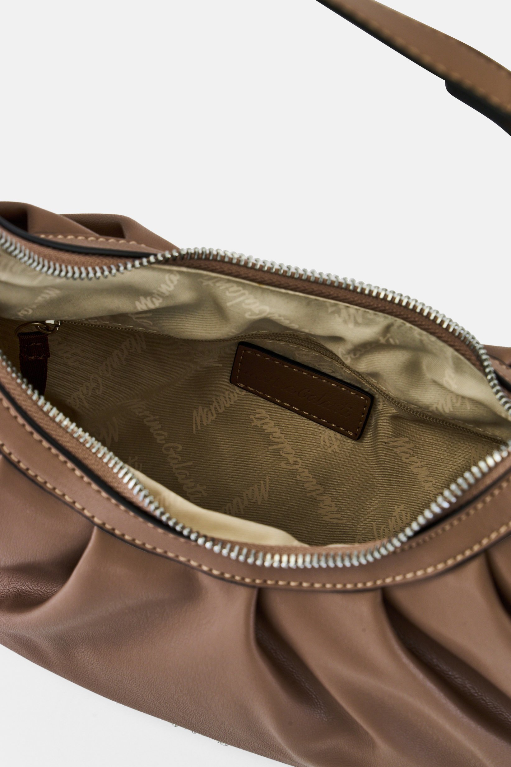 Women Brand Logo Shoulder Bag, Brown