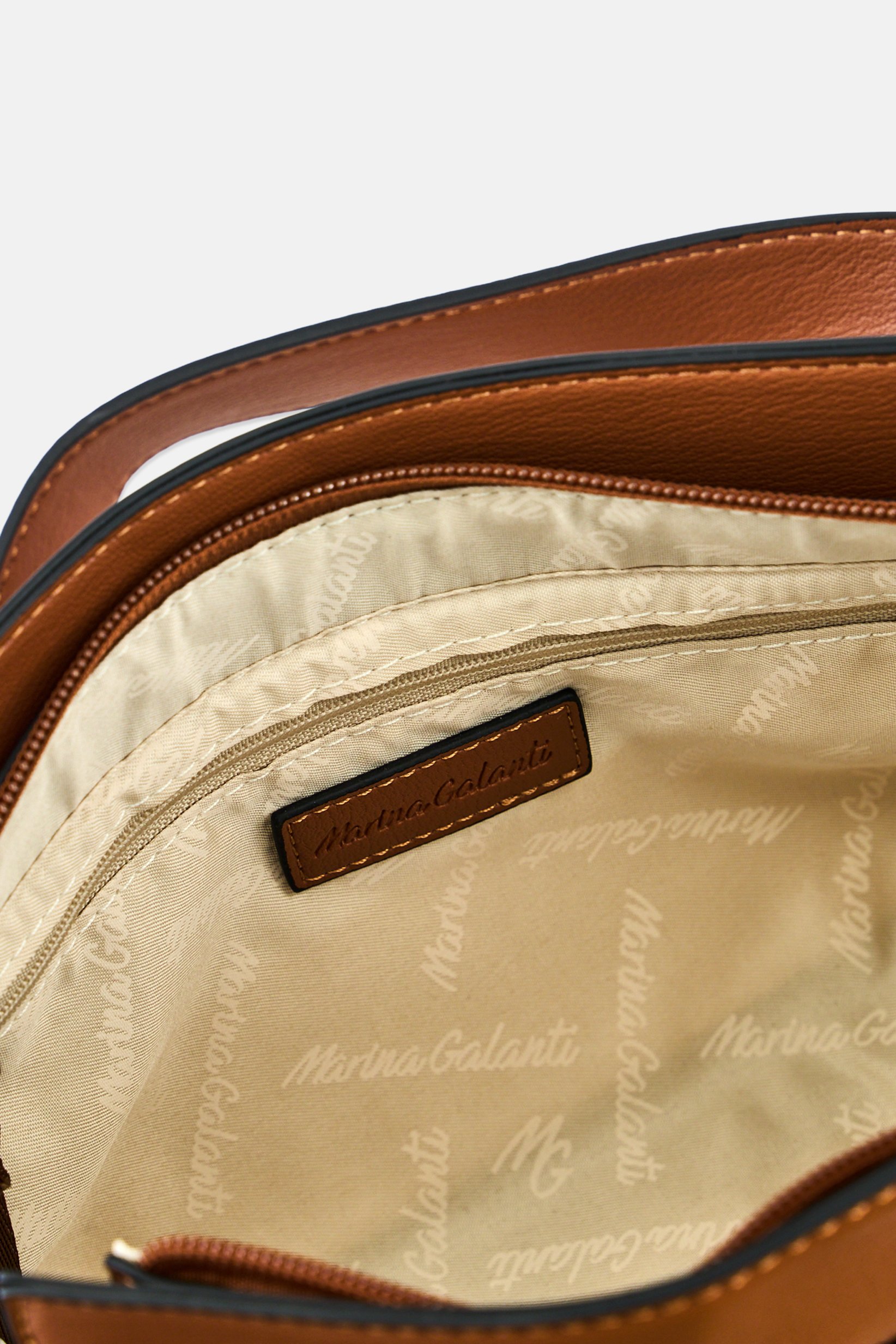 Women Brand Logo Shoulder Bag, Brown