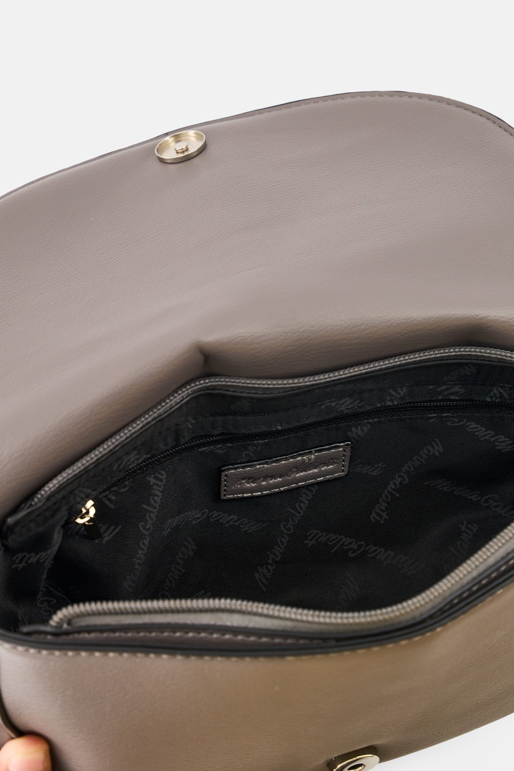Women Brand Logo Cross Body Bag,  Grey