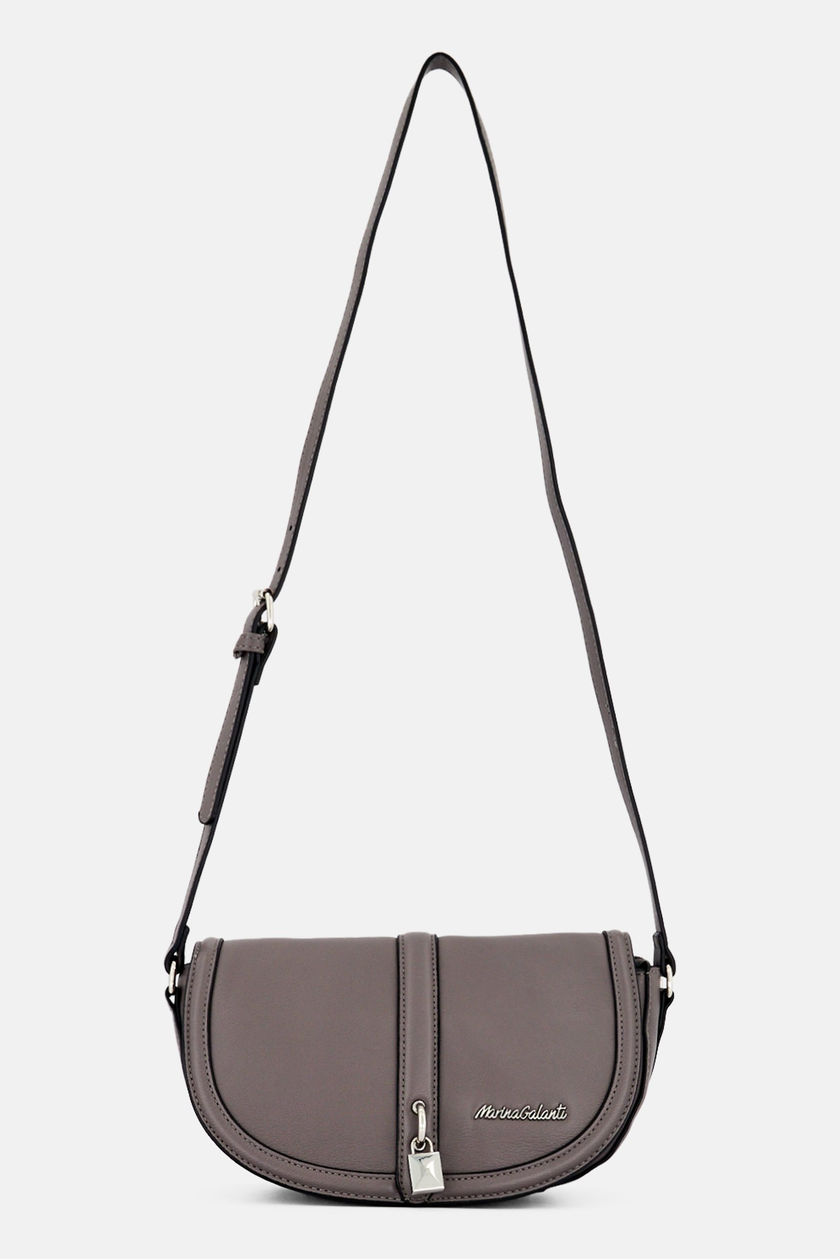 Women Brand Logo Cross Body Bag,  Grey