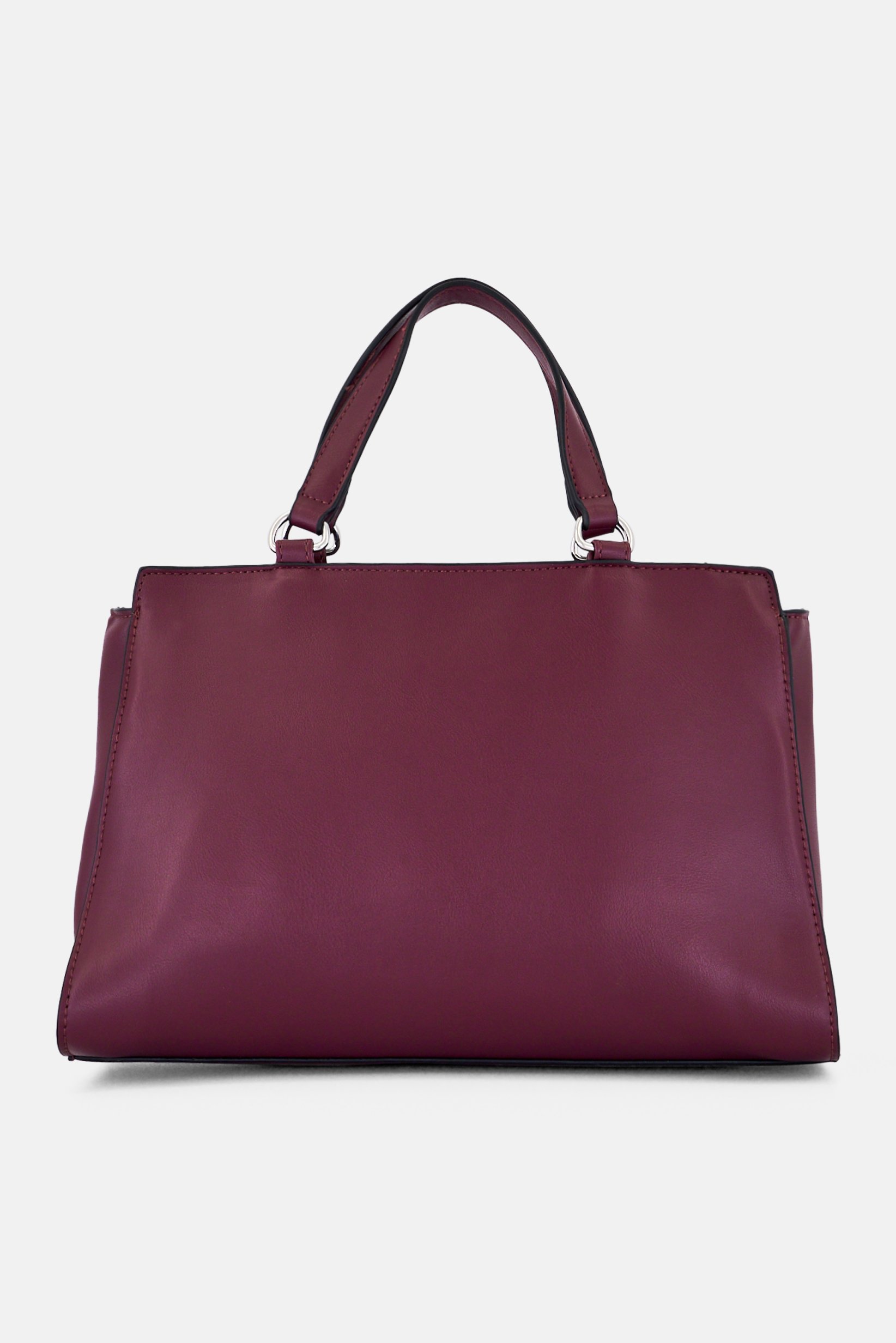 Women Brand Logo Handbag, Burgundy