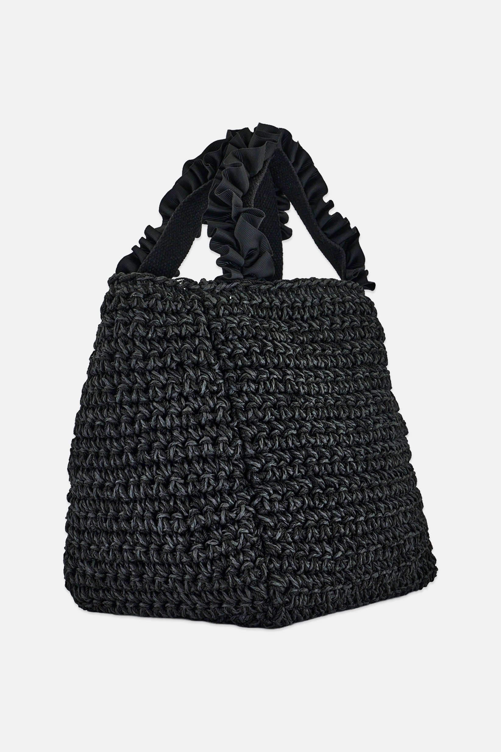 Women Textured Hand Bag, Black