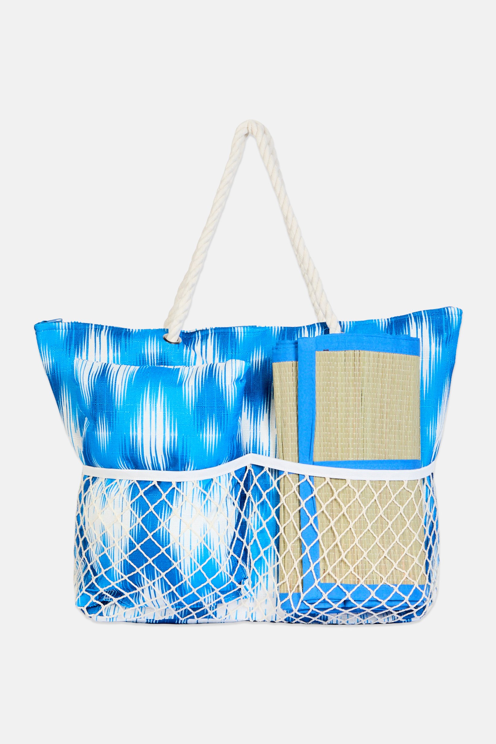 Women 3 Pcs Pillow With Mat And Bag Set, Multicolor