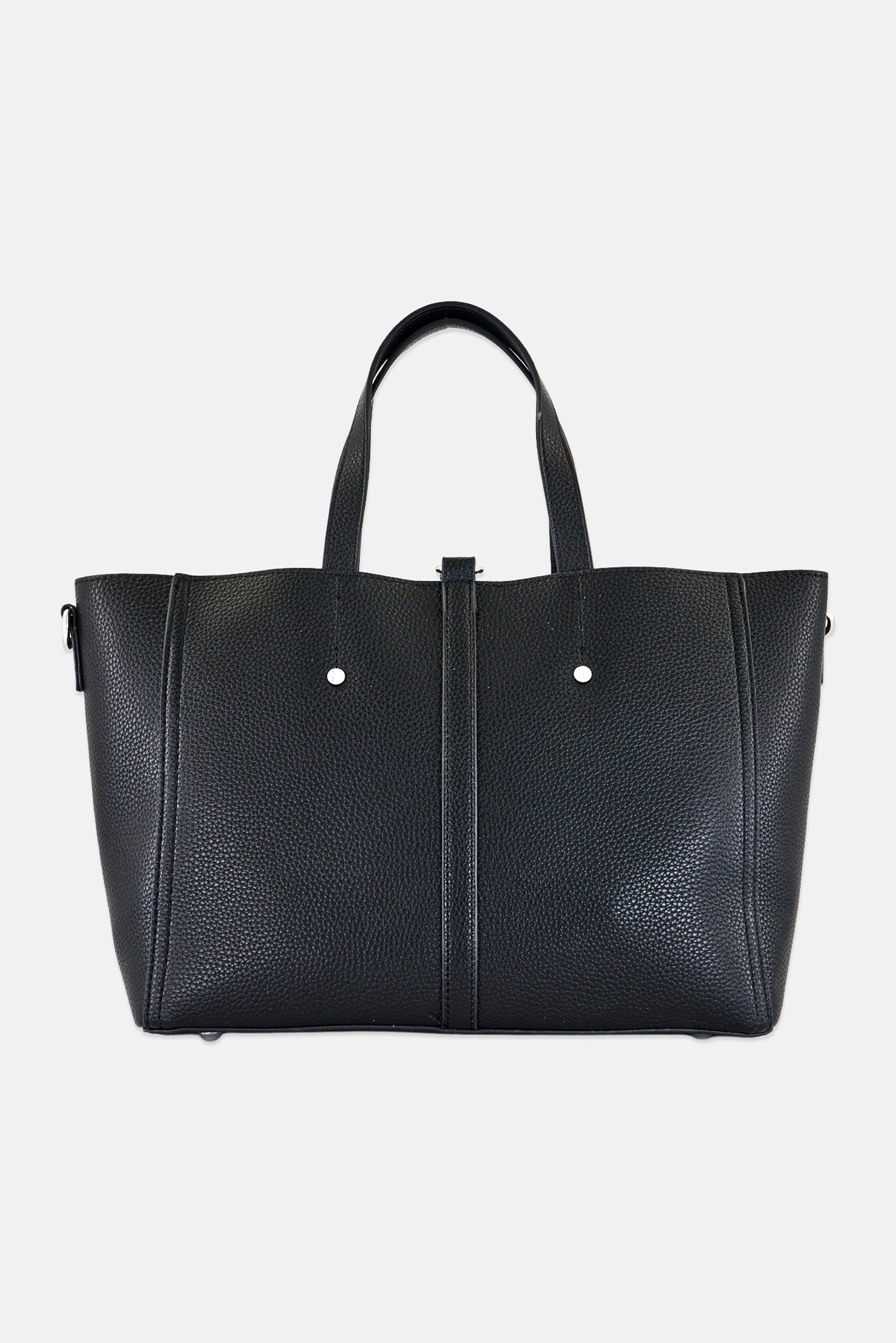 Women Solid Satchel Bag, Black