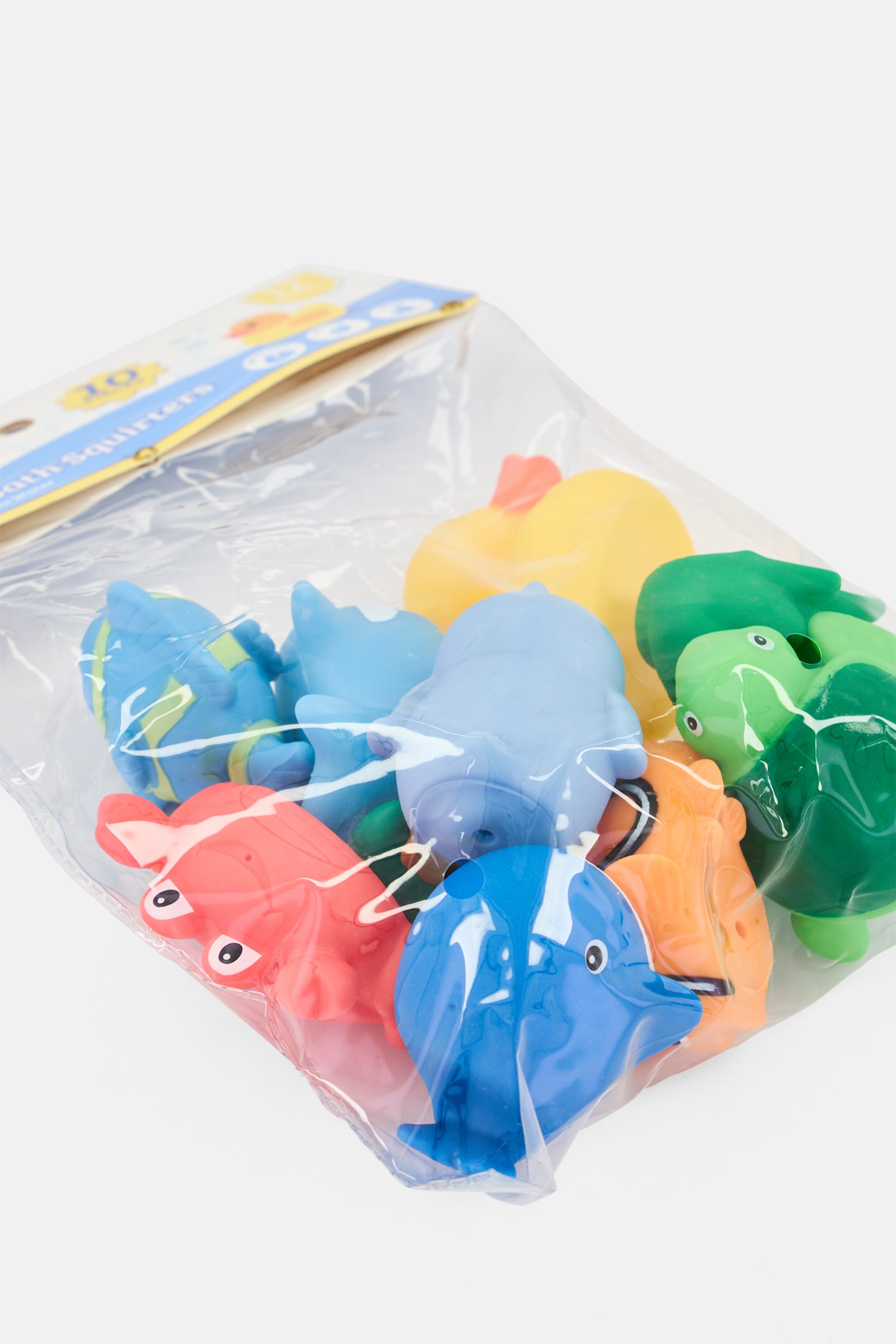 10 Pcs Ocean Friends Splash Bath Squeaters, Multicolor