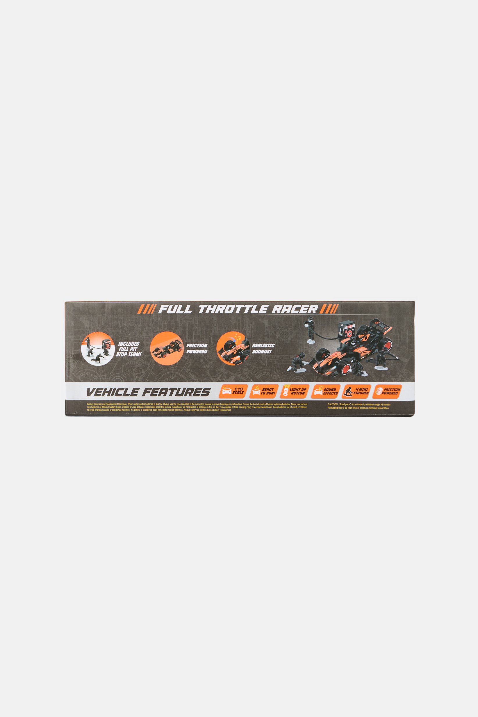 1/18 Scale Full Throttle Racer, Multicolor