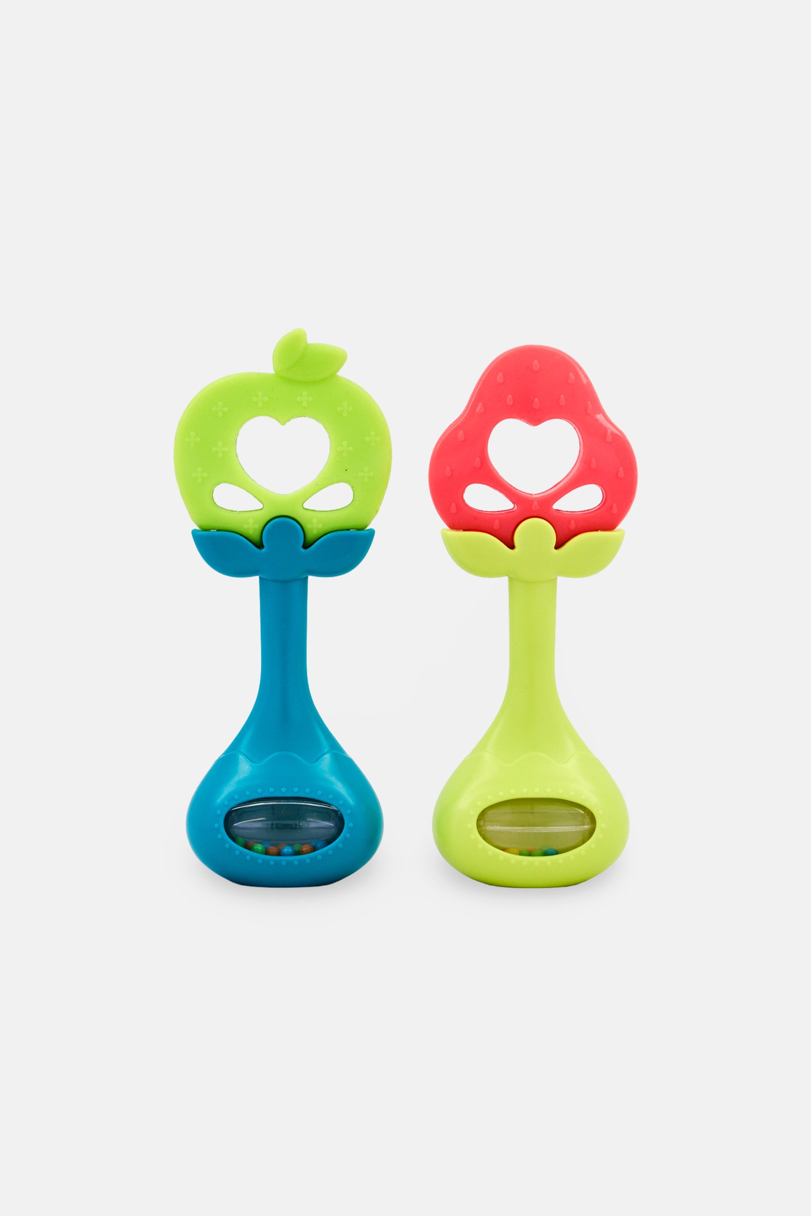 2 Pieces Teething Rattle