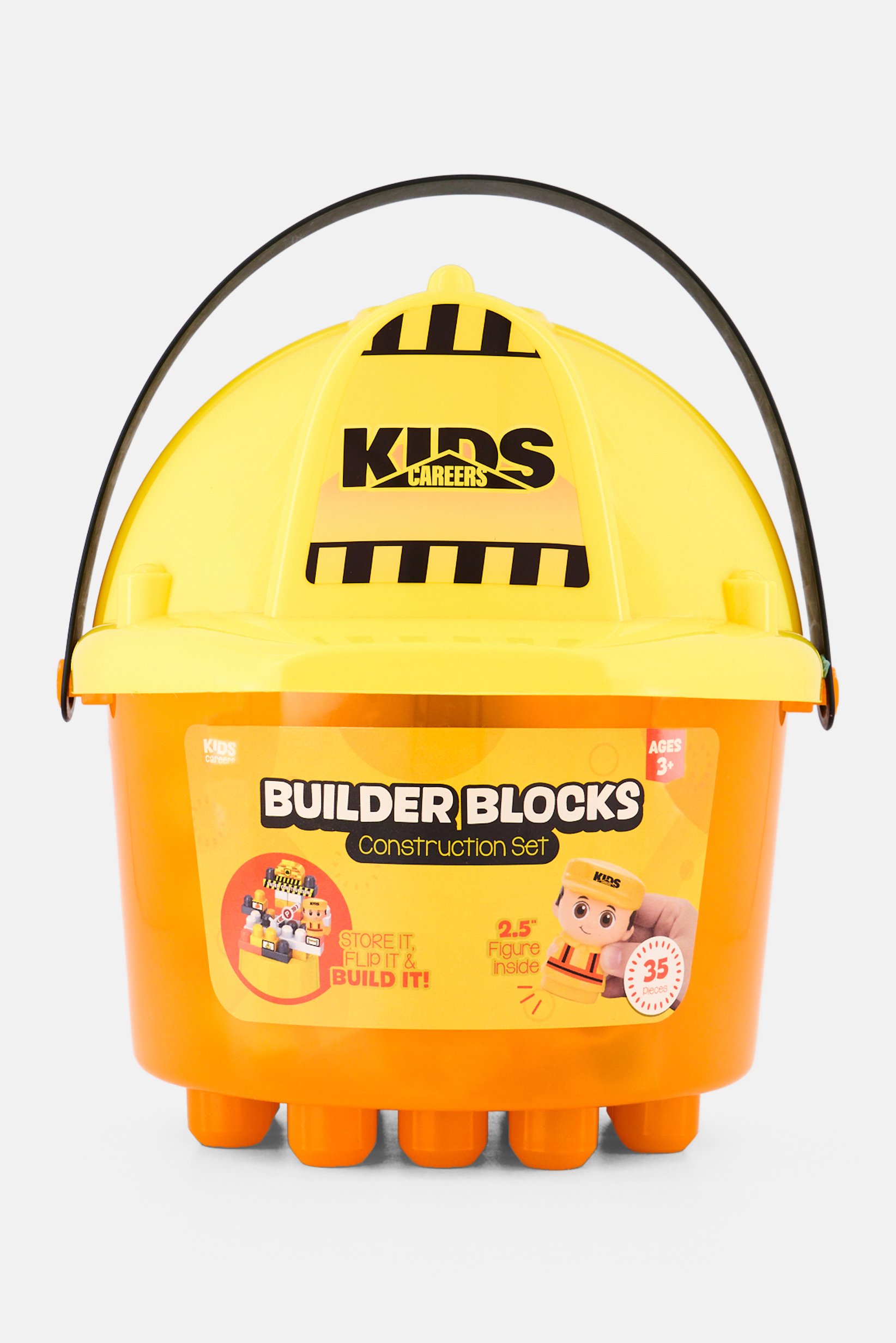 35-Piece Construction Blocks Bucket