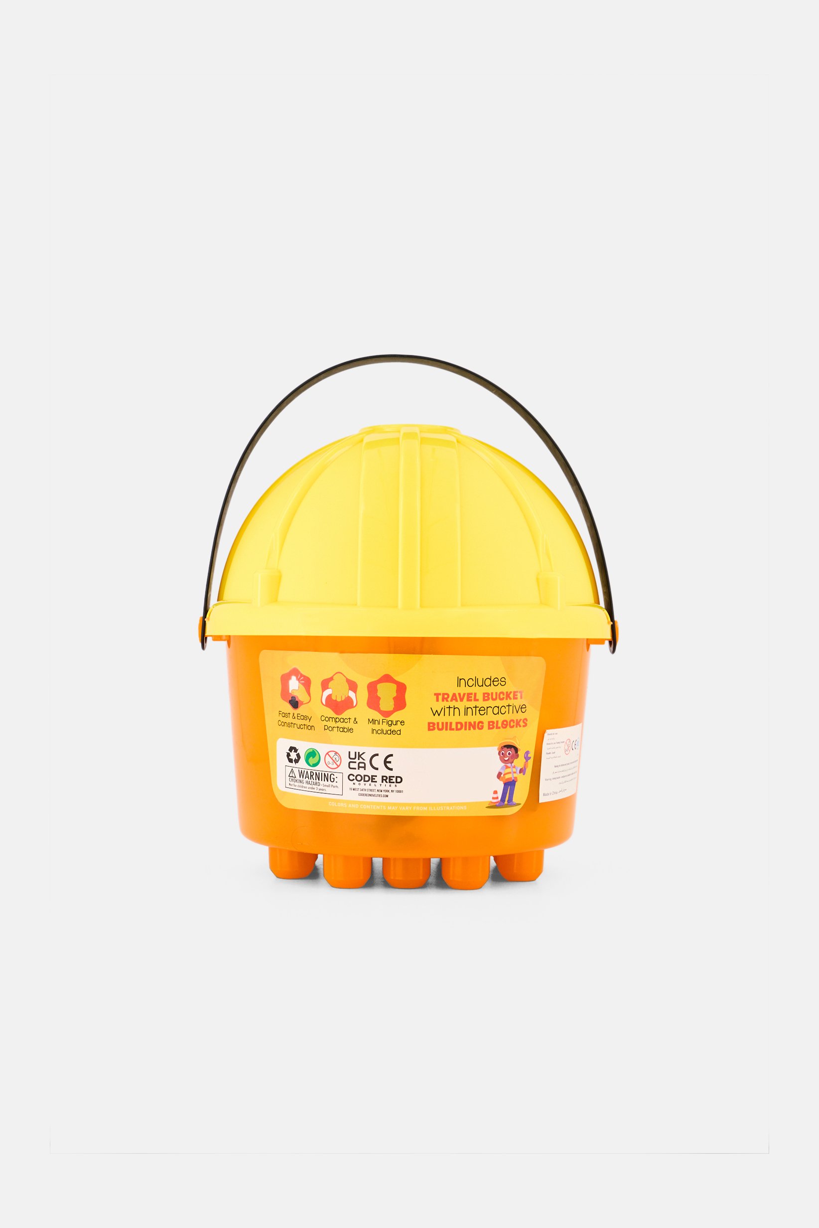 35-Piece Construction Blocks Bucket