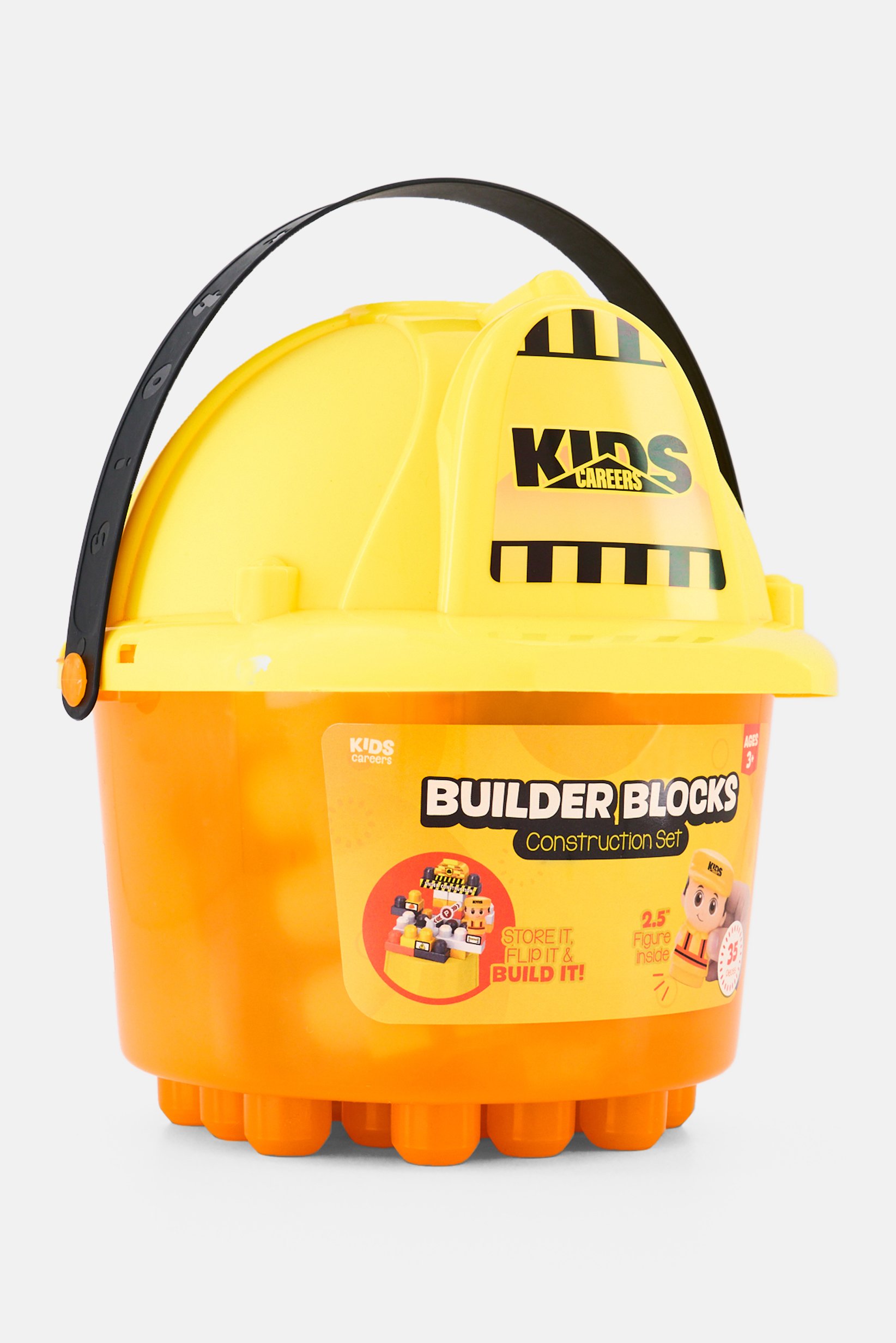 35-Piece Construction Blocks Bucket